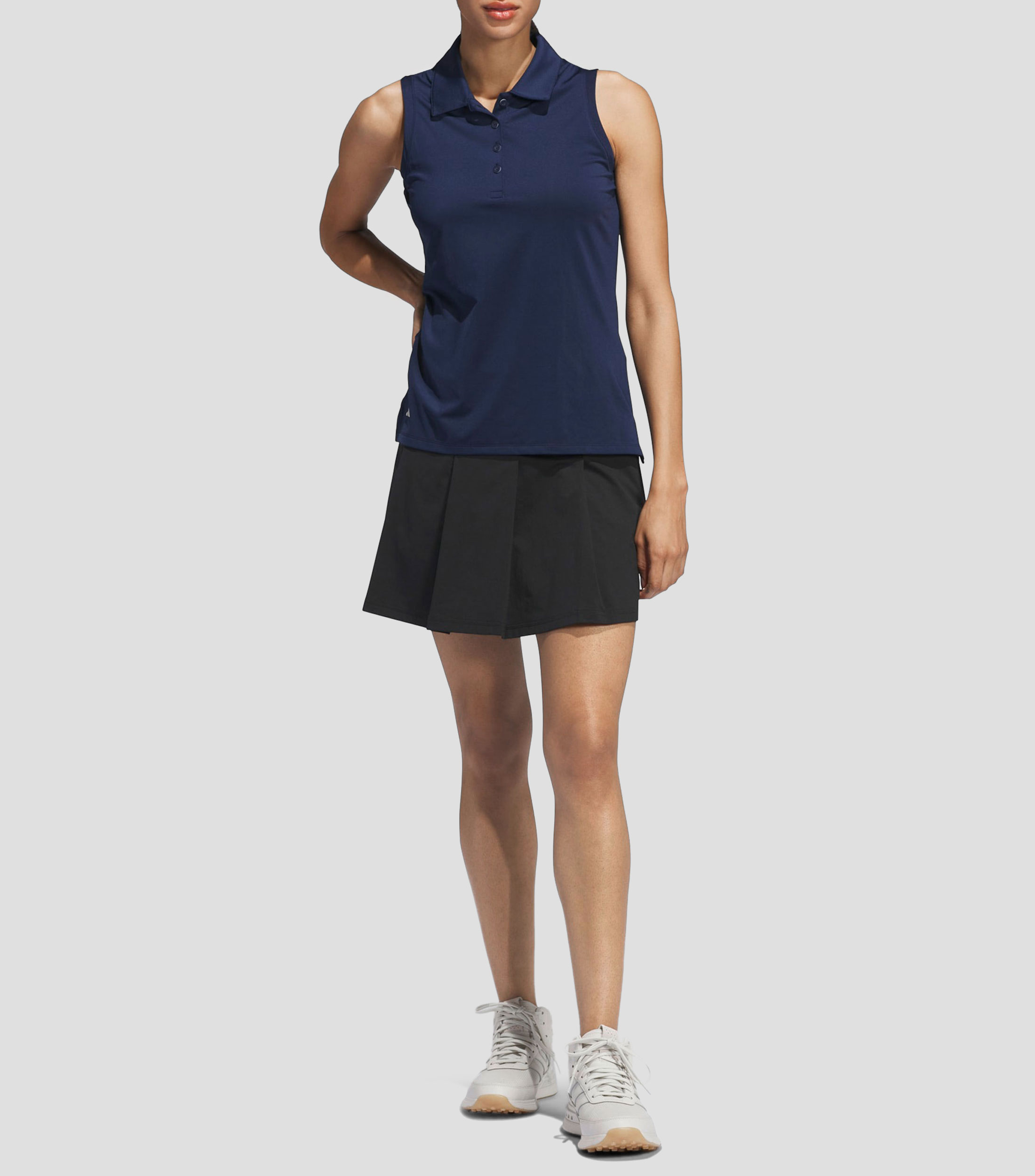 Playera tipo Polo para golf cuello polo sin mangas lisa Mujer