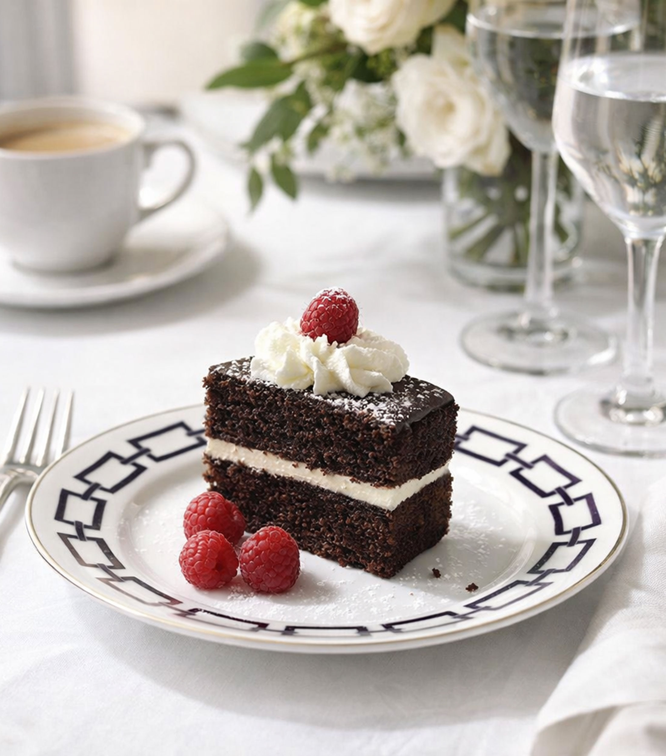 Plato para postre Catena en porcelana
