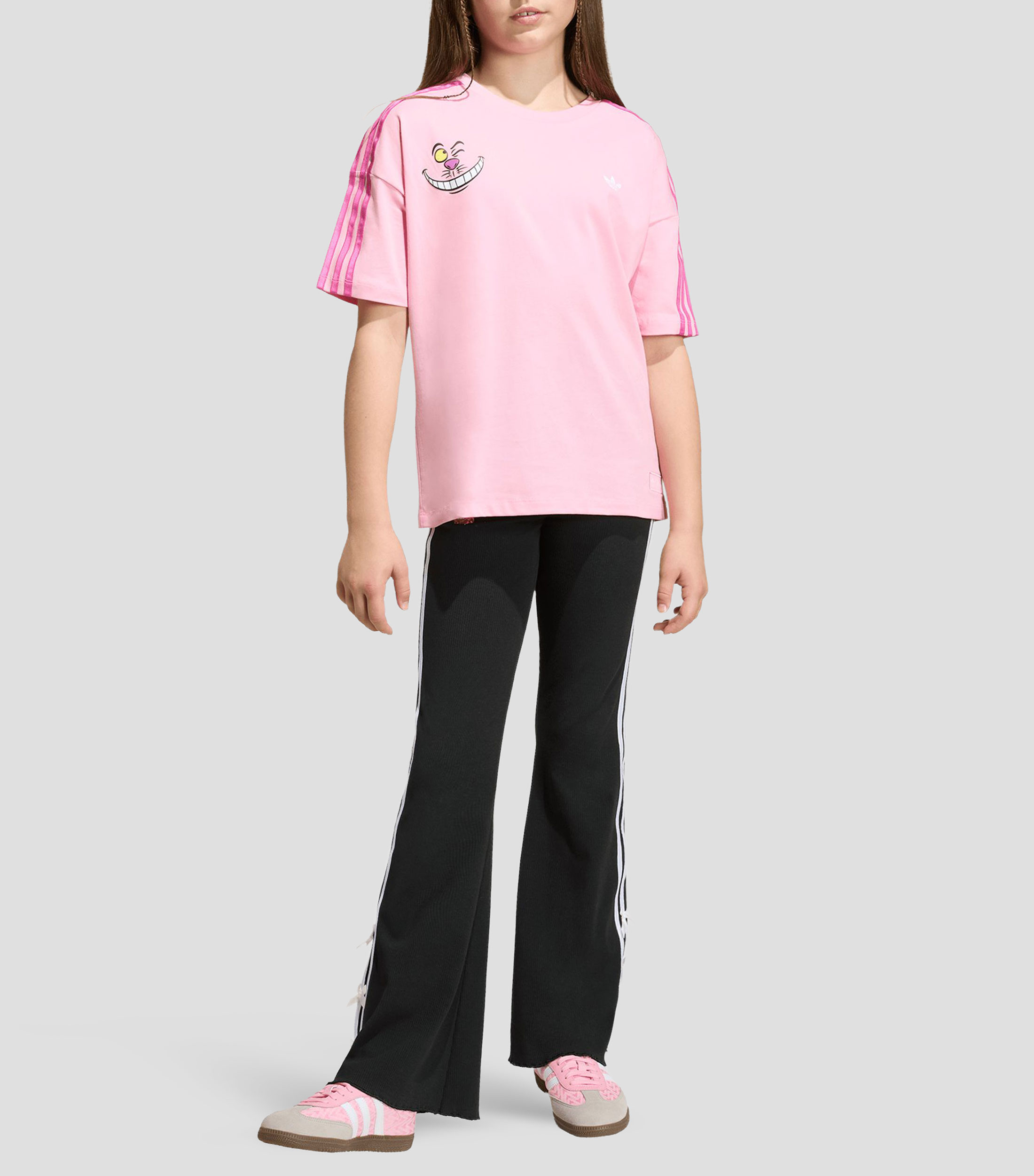 Playera casual Losse cuello redondo manga corta con estampado Niña