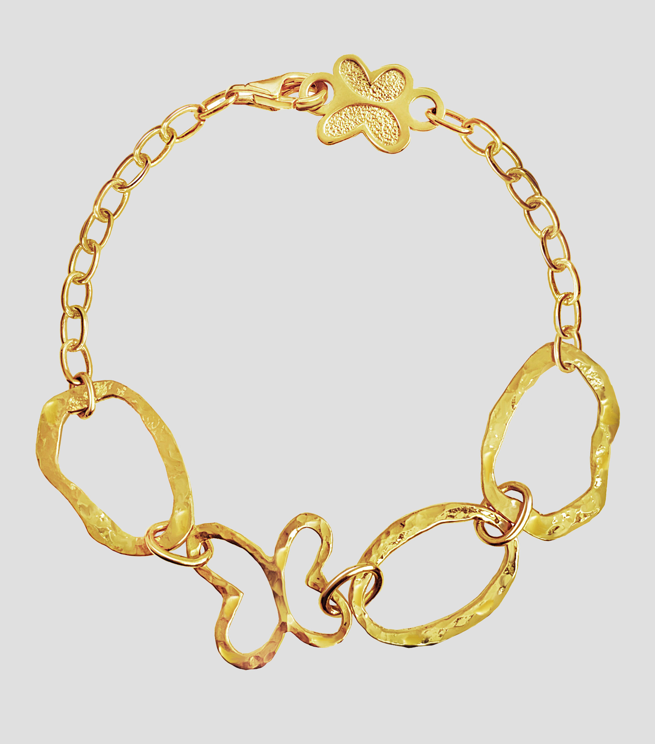 Pulsera en plata .925 con eslabones Mariposa Liberty Mujer