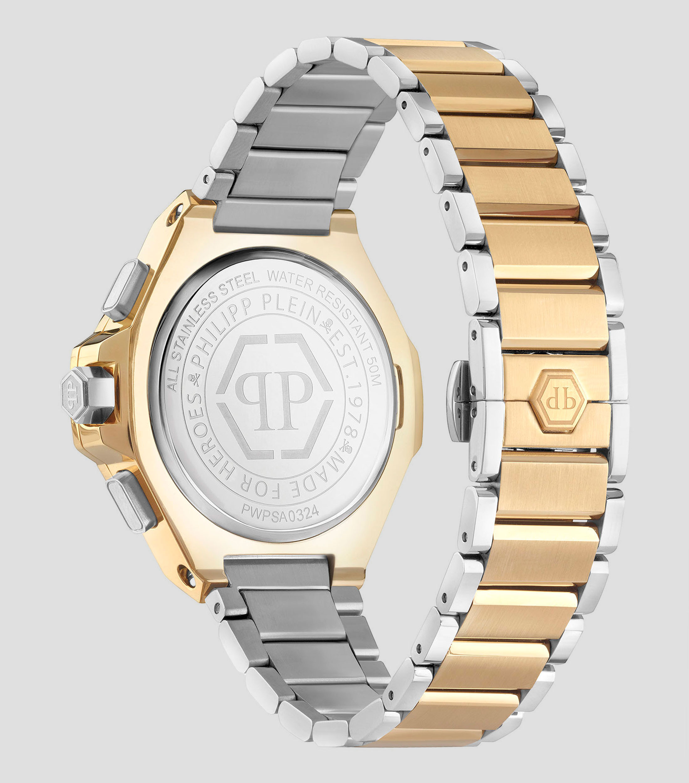 Reloj Unisex Plein Chrono Royal de vestir Blanco