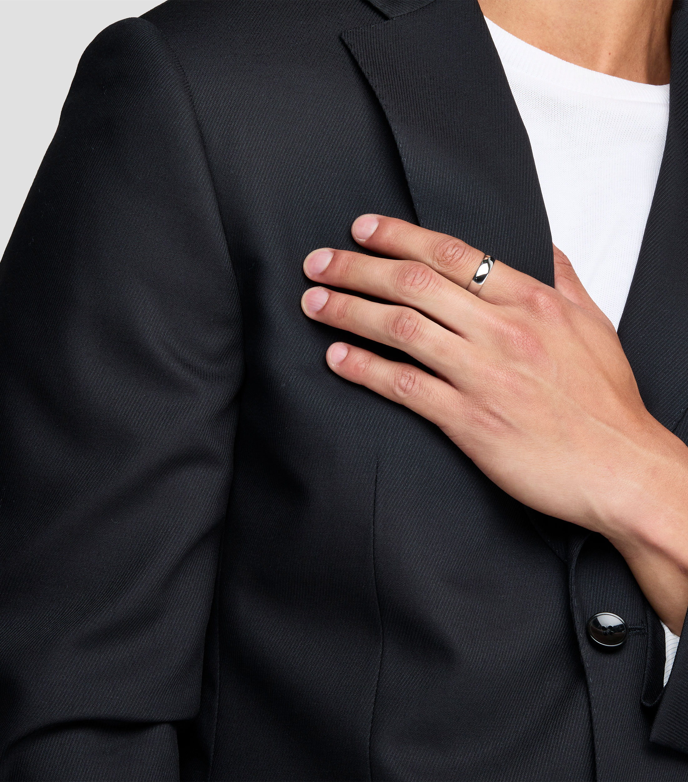 Anillo en oro blanco de 14 Kilates Hombre