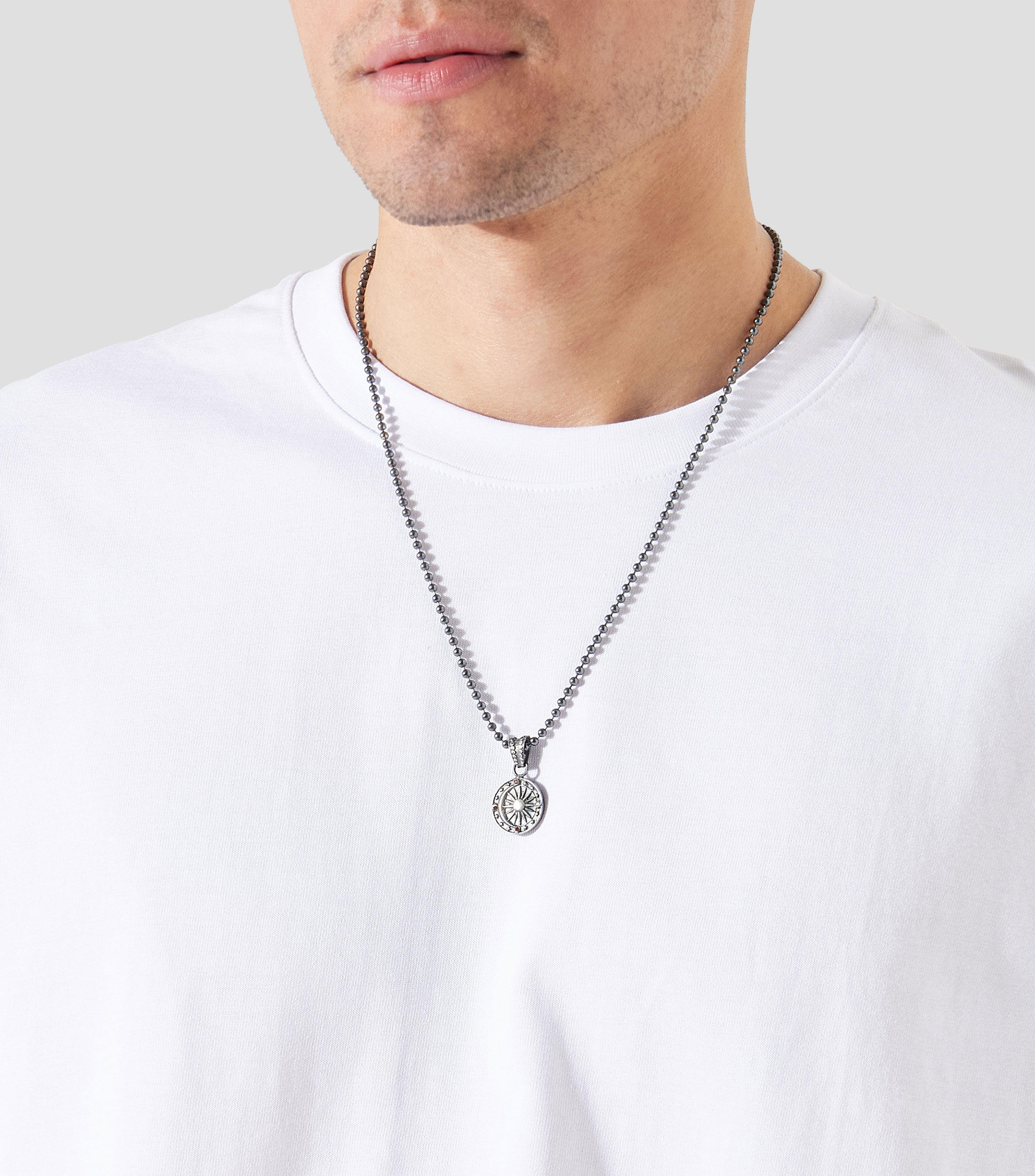 Dije con cadena en plata .925 Cosmic Balance Hombre