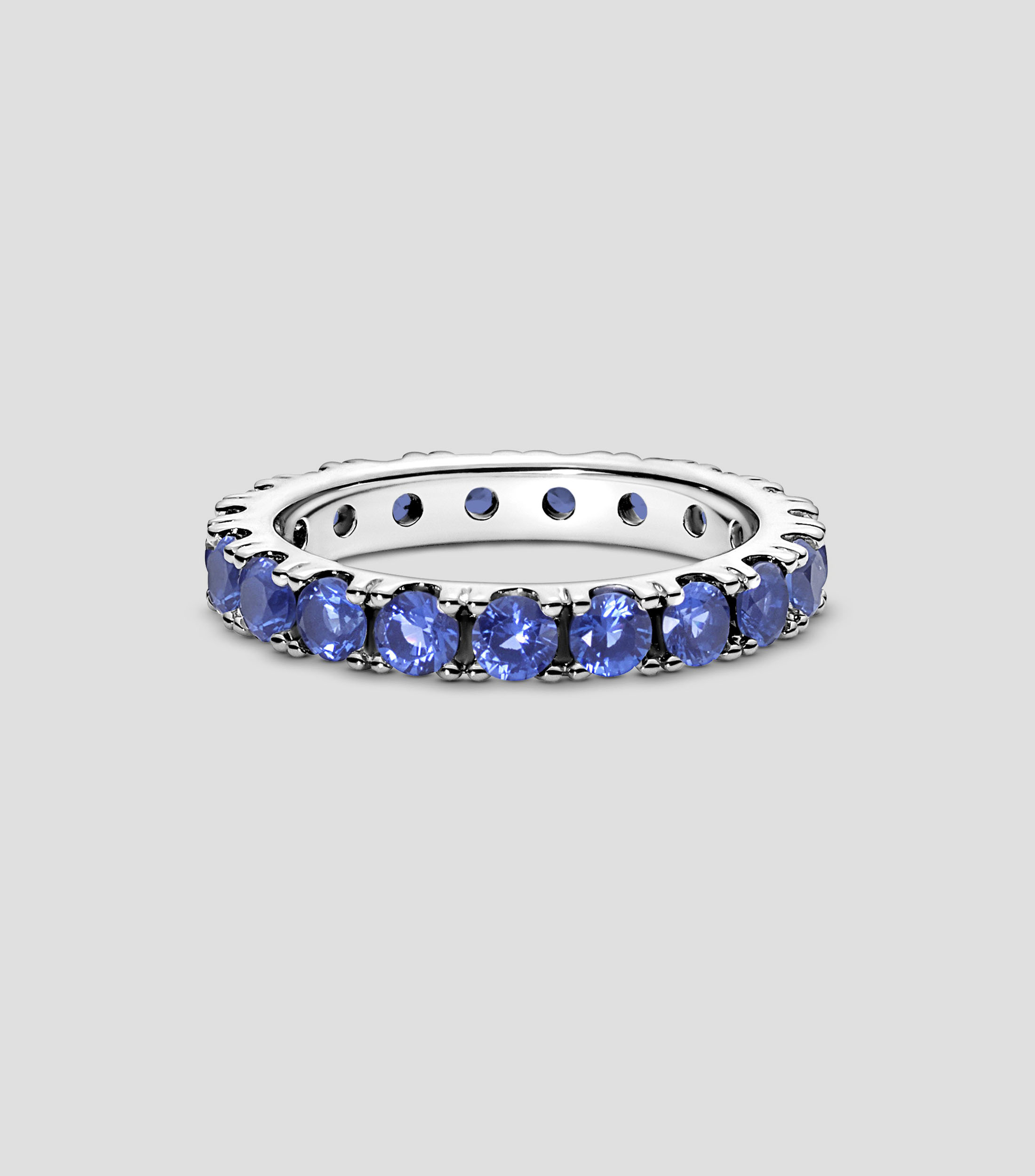 Anillo en Plata .925 con Cristales Azules Mujer