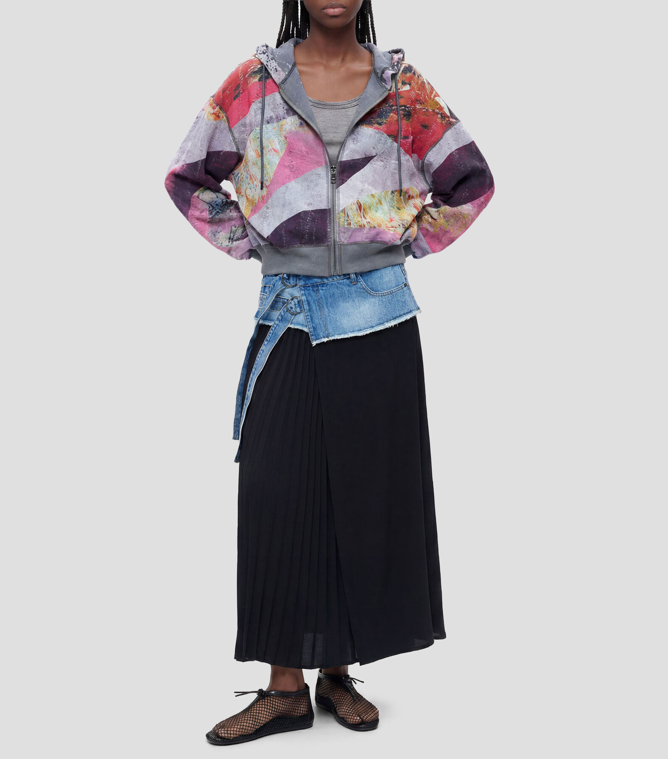 Sudadera reversible con capucha Mujer