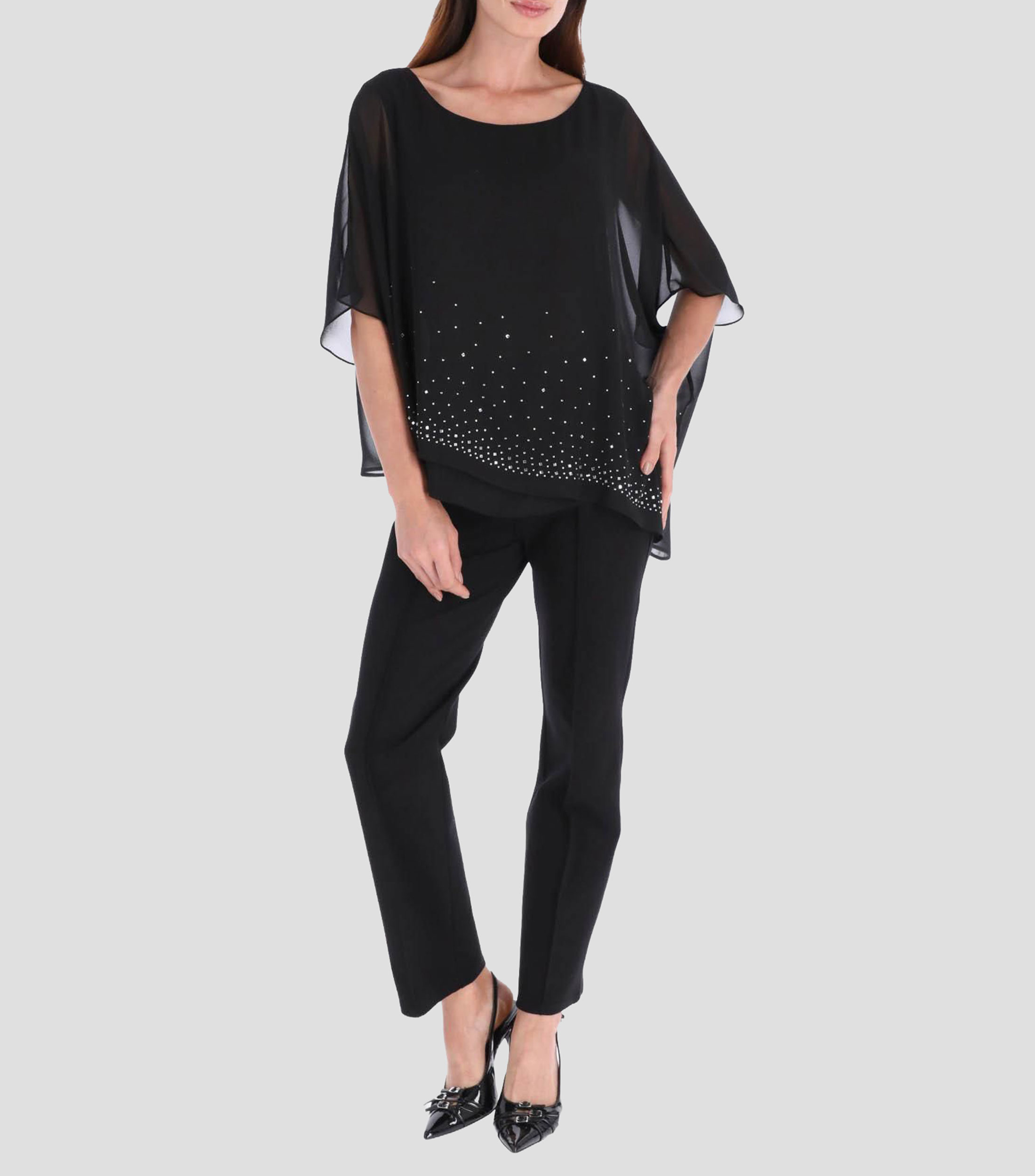 Blusa lisa manga corta Mujer