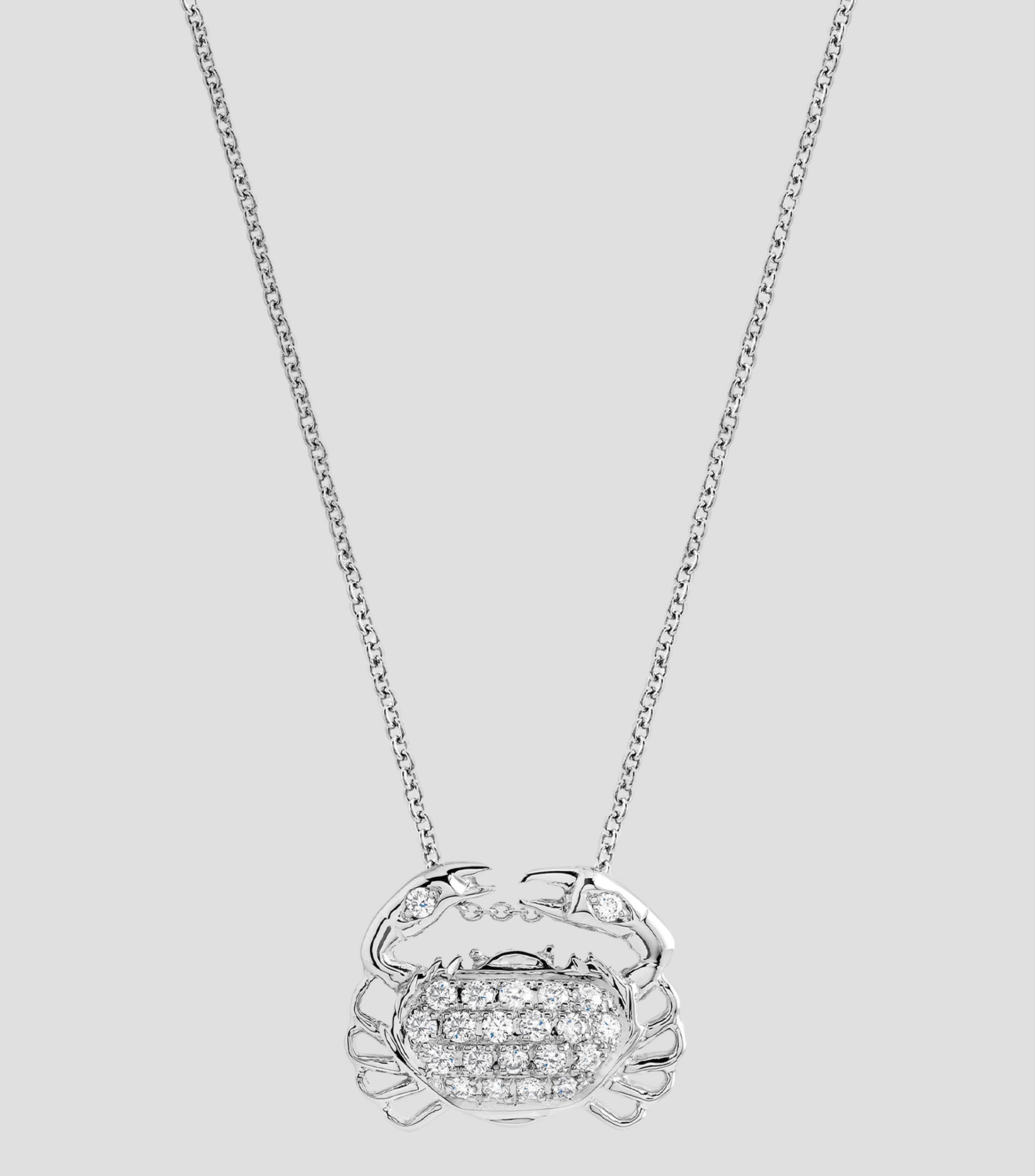 Collar cangrejo en Oro blanco de 18 kilates con diamantes Tiny Treasures Mujer