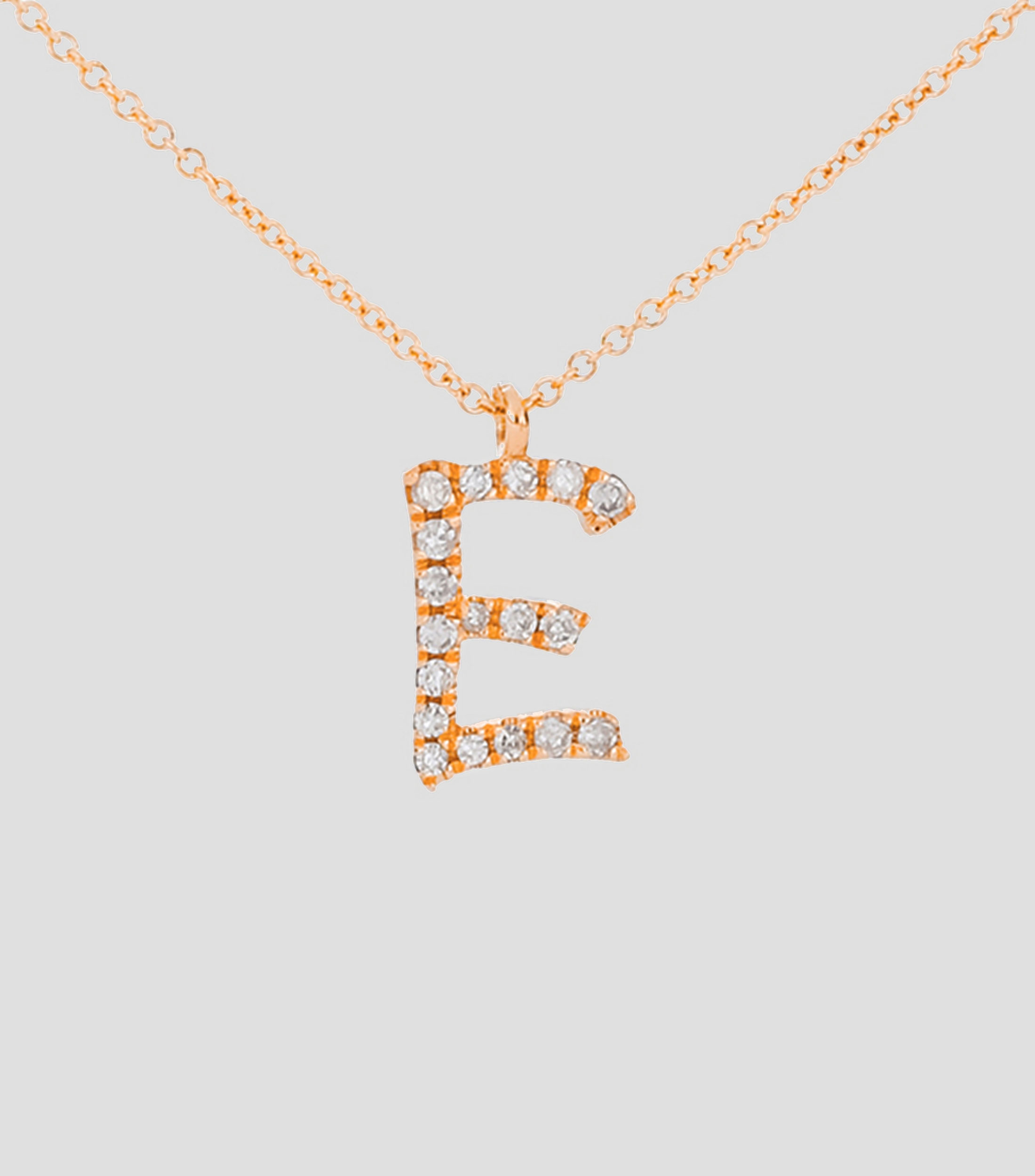 Dije en Oro rosa de 14 kilates con diamantes Mujer