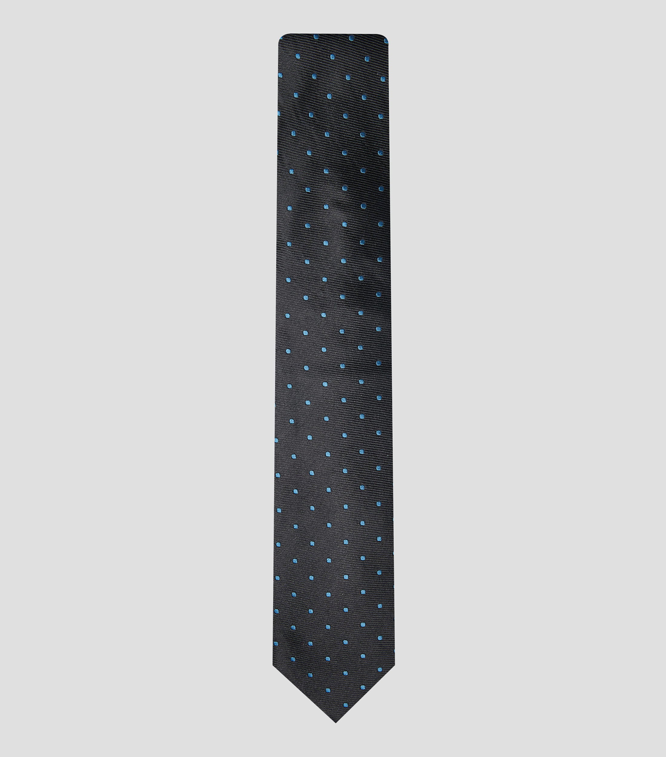 Corbata ancha en seda con polkadots