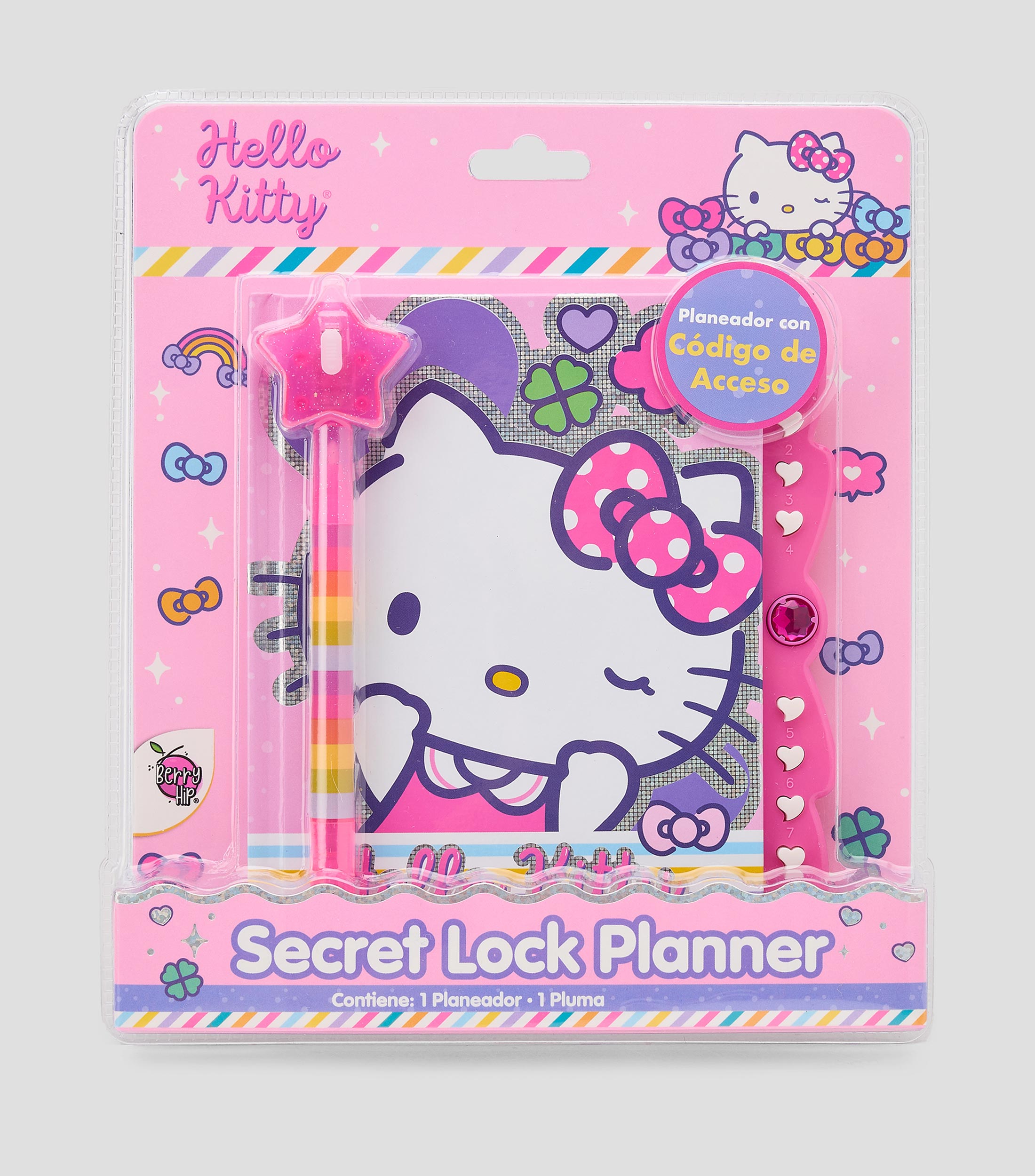Diario con pluma invisible y linterna Hello Kitty