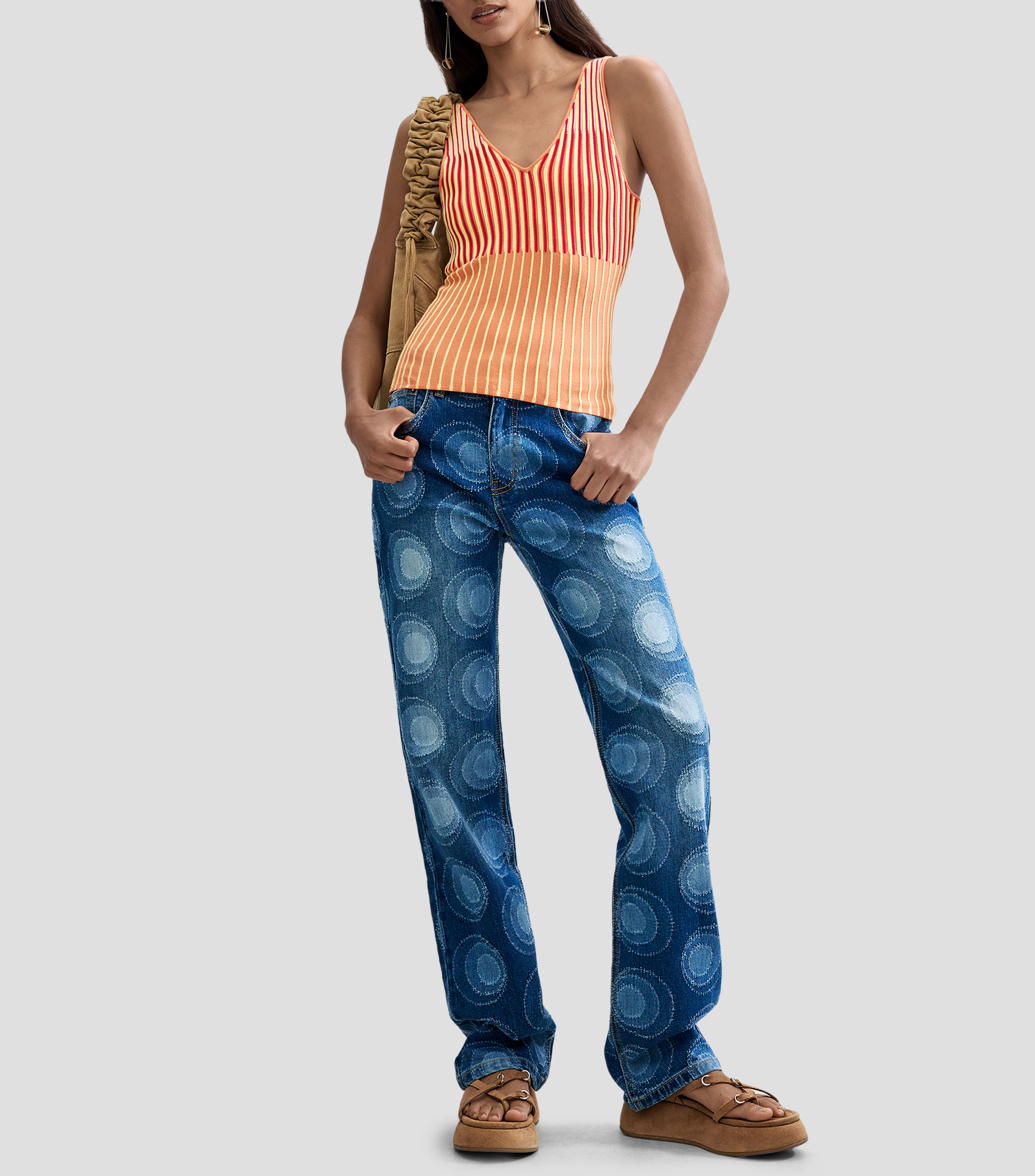 Jeans de corte slim para mujer