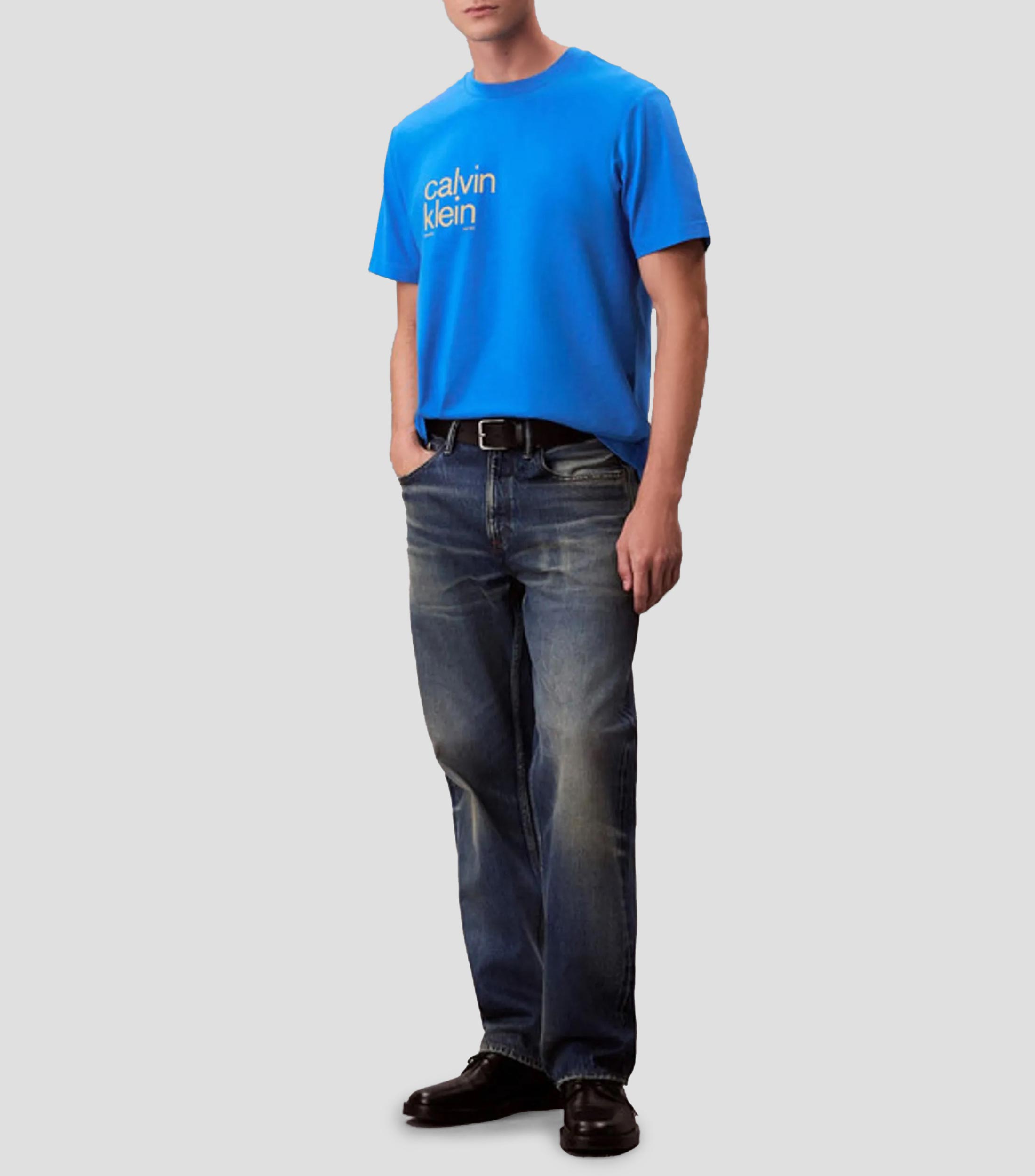 Playera cuello redondo manga corta estampada Hombre