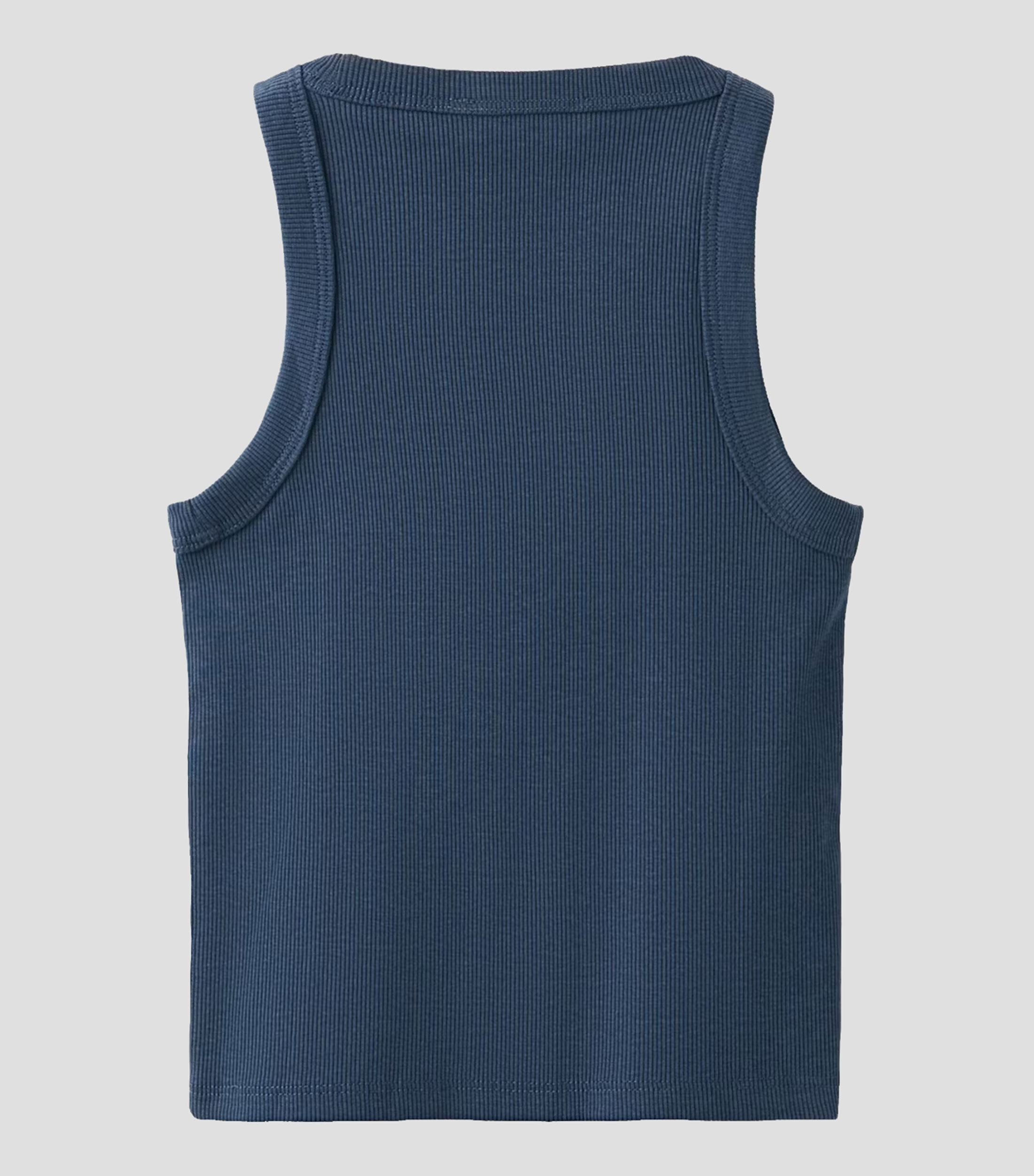 Playera cuello redondo sin mangas lisa Niña