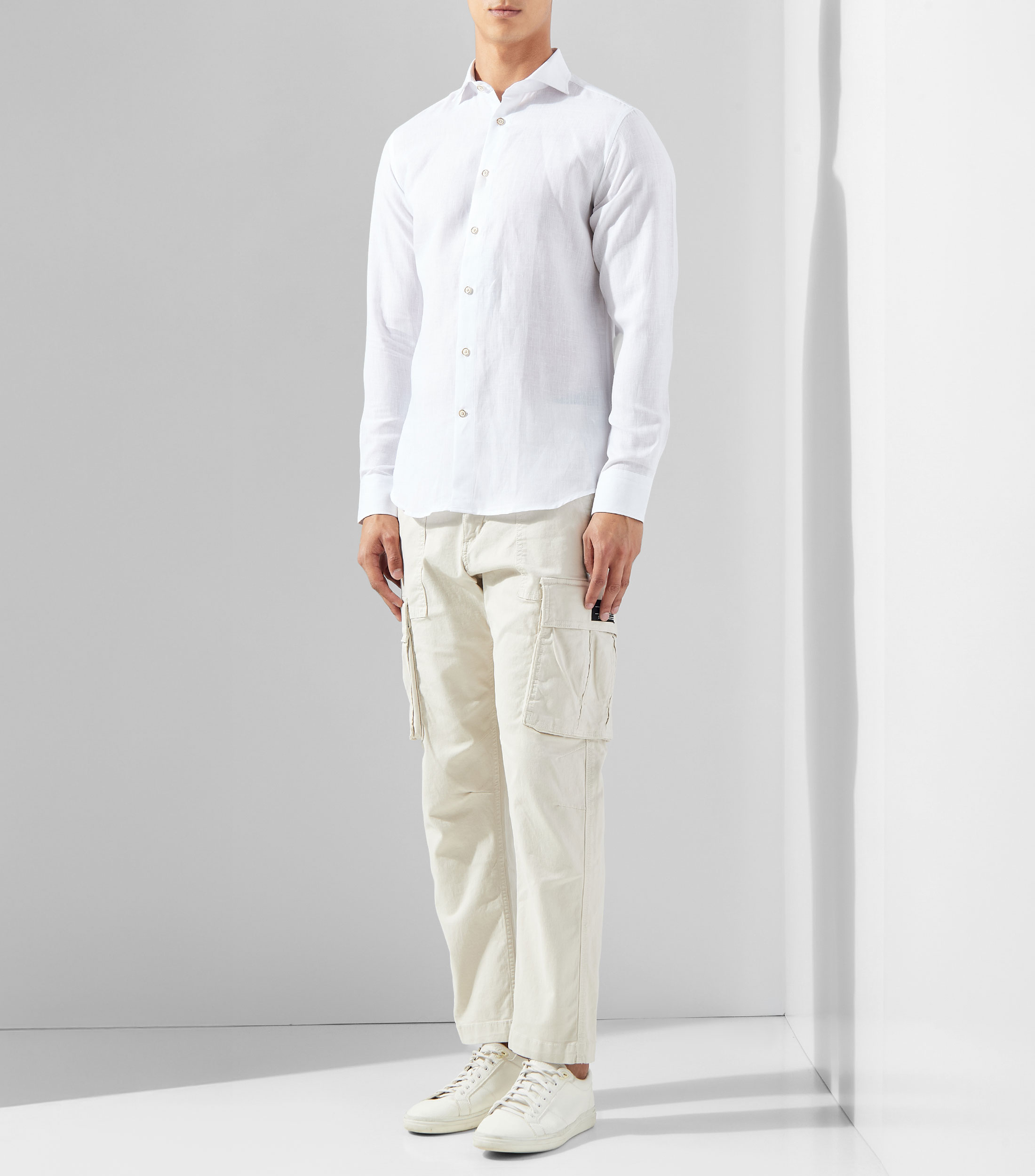 Camisa de lino manga larga Hombre