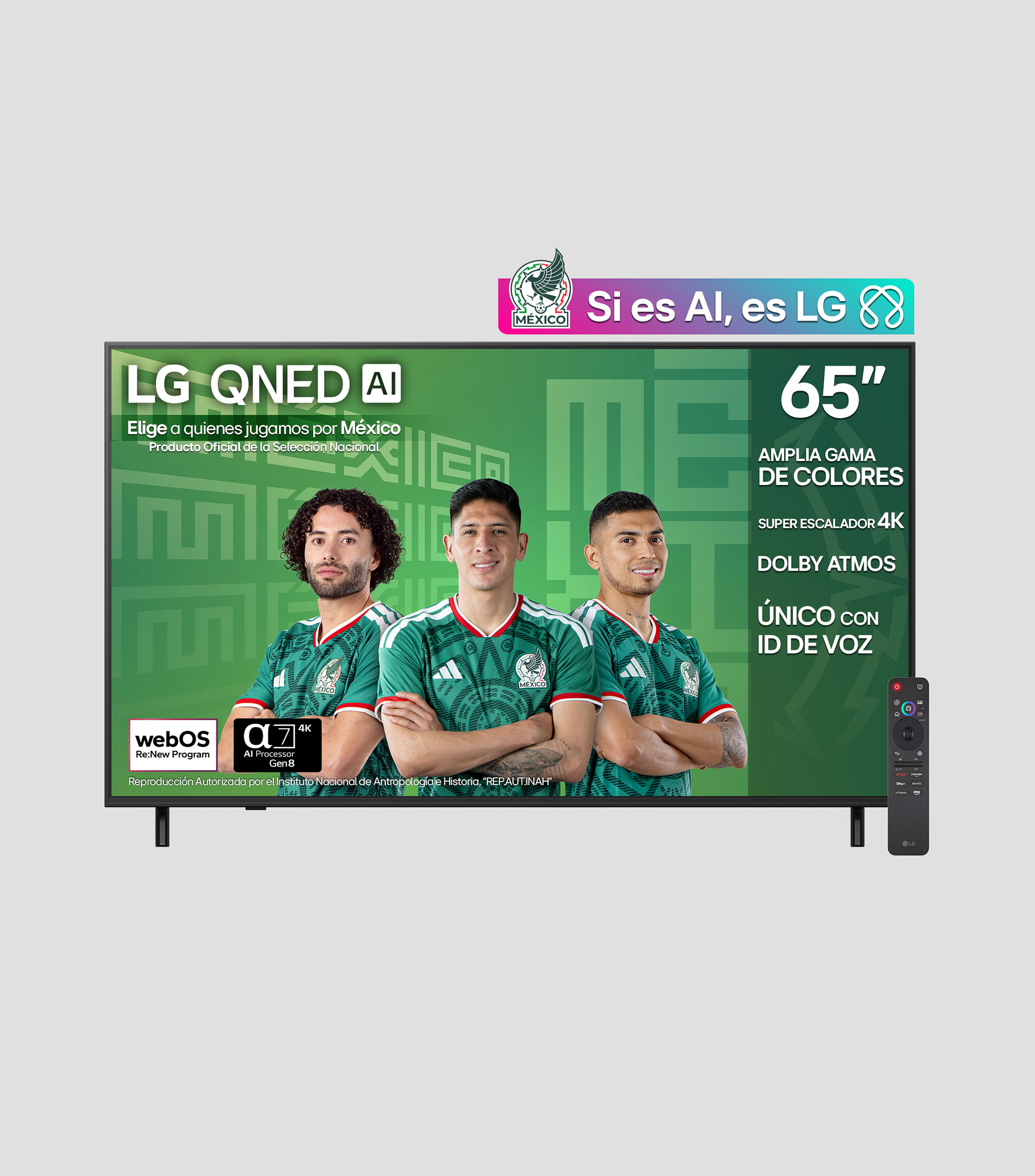 Pantalla 65 pulgadas Plana QNED AI QNED82 4K SMART TV 2025