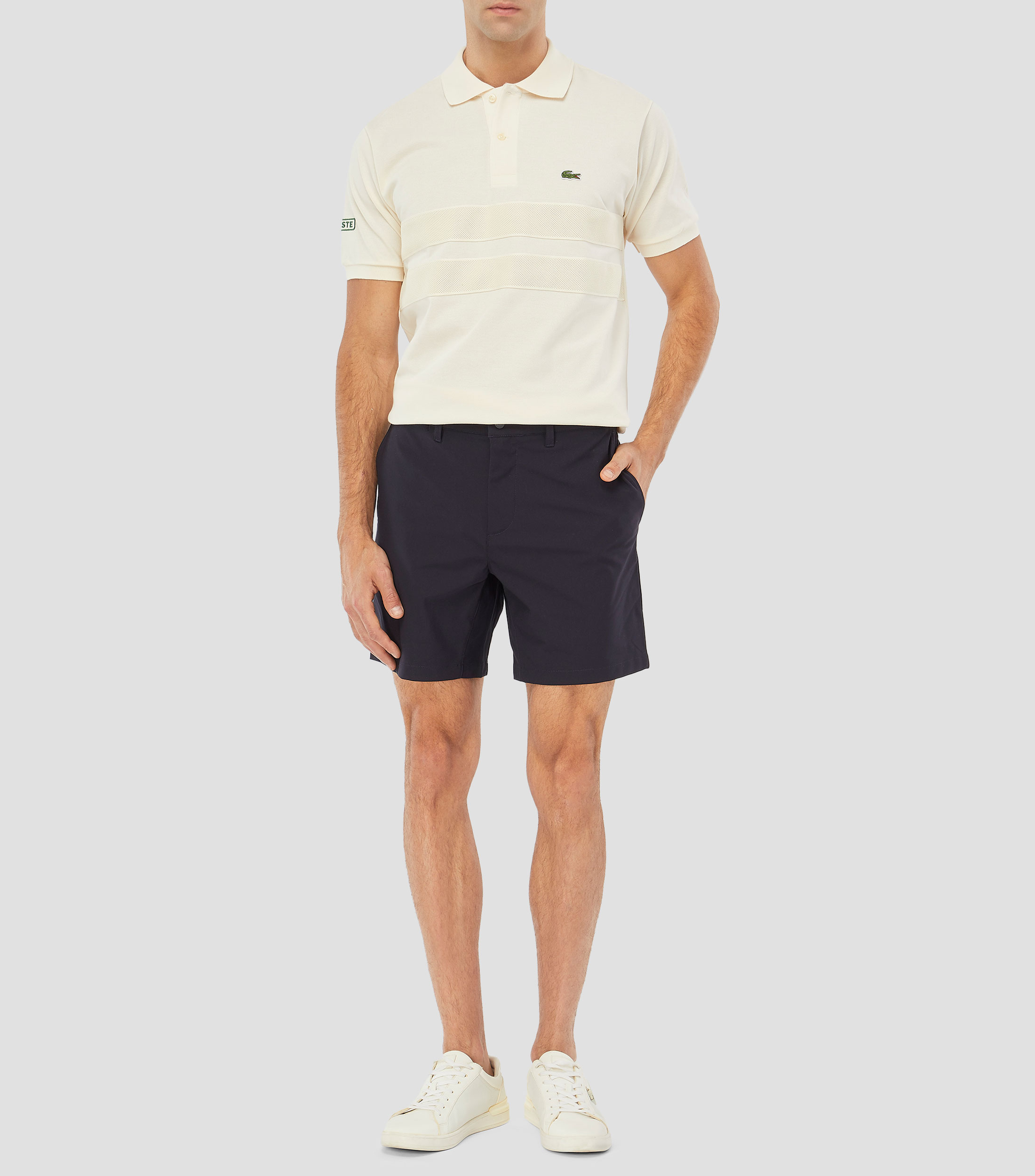 Playera tipo polo manga corta lisa Hombre