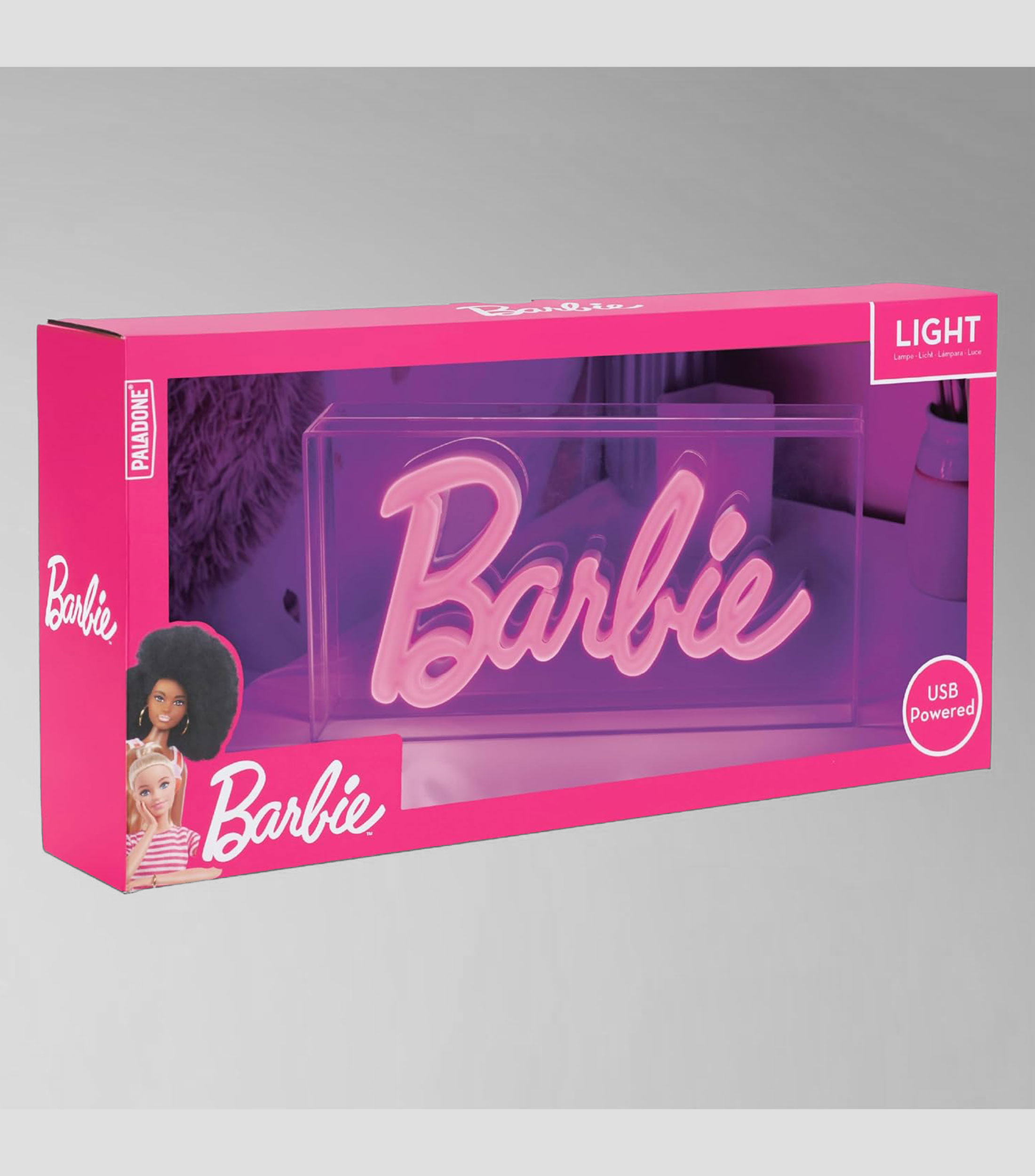 Barbie logo con luz neón