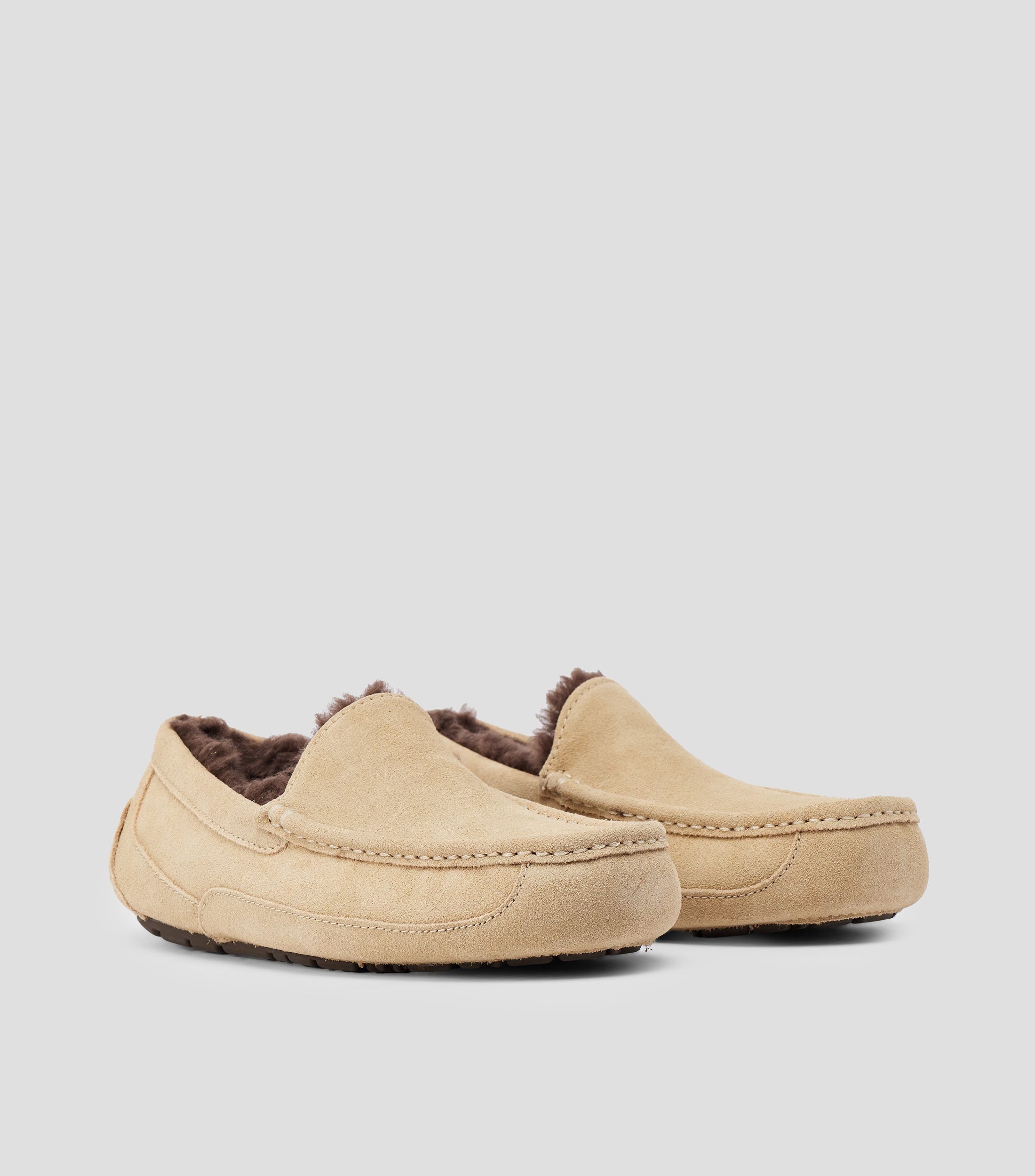 Pantuflas en piel Ascot Hombre