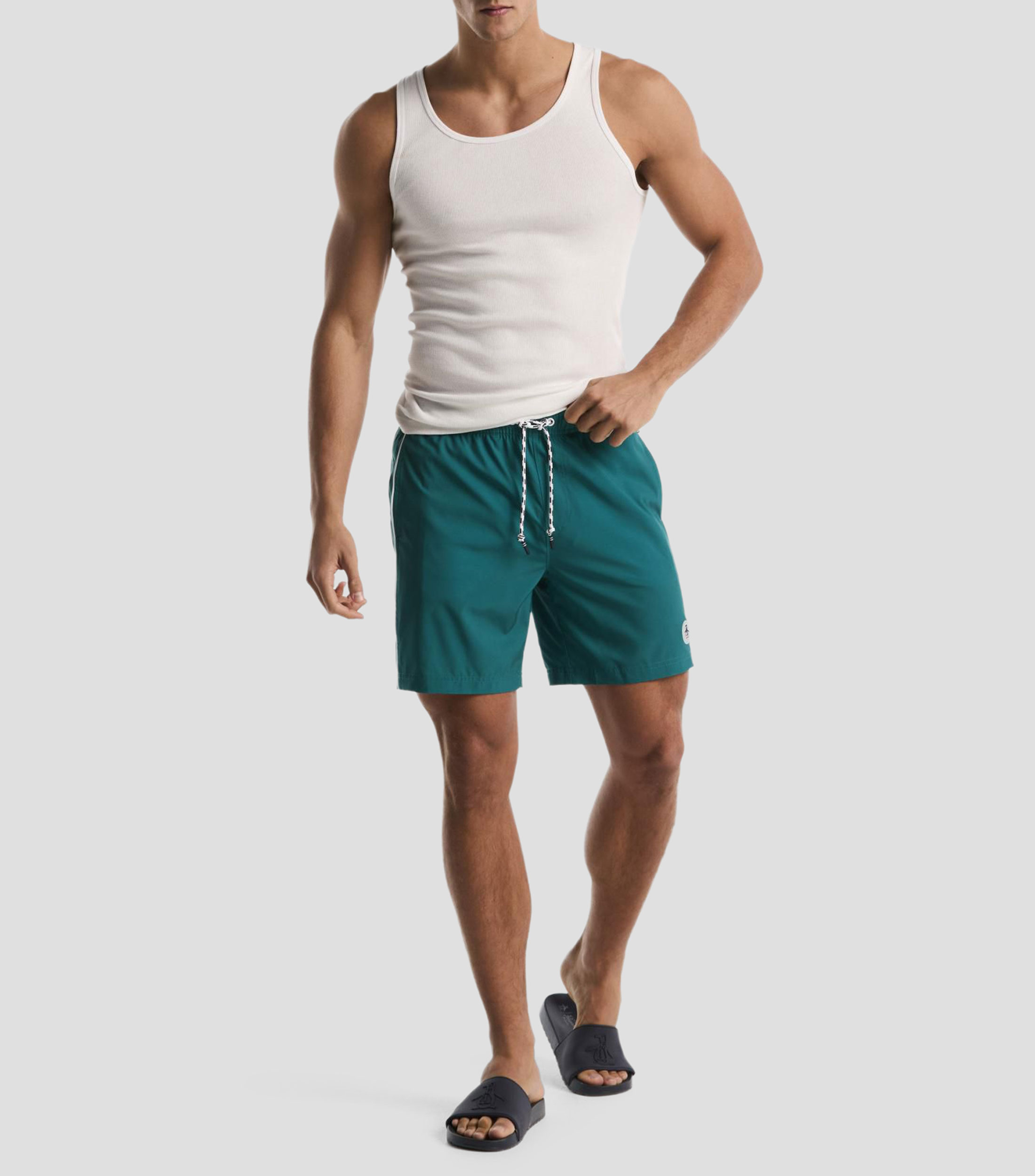 Traje de baño corto liso Hombre