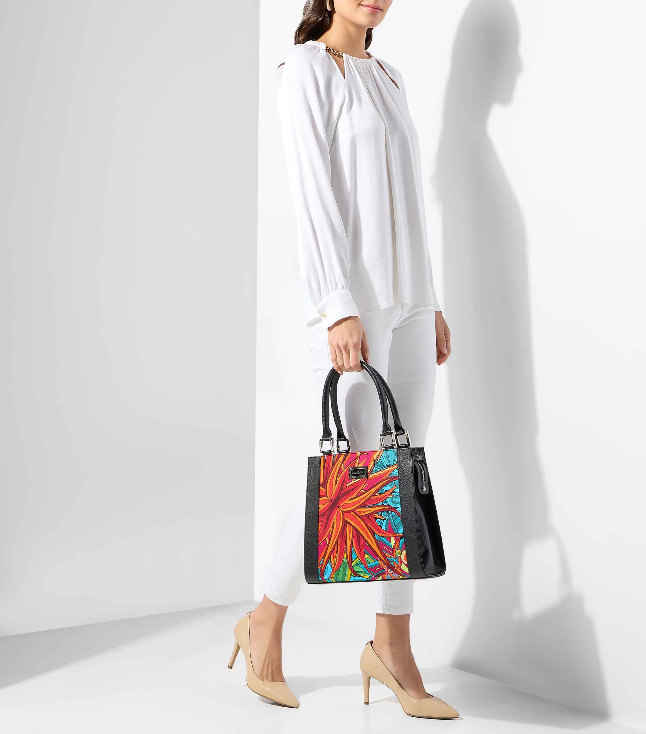 Bolsa Satchel multicolor Santuario Cactaceas Mujer