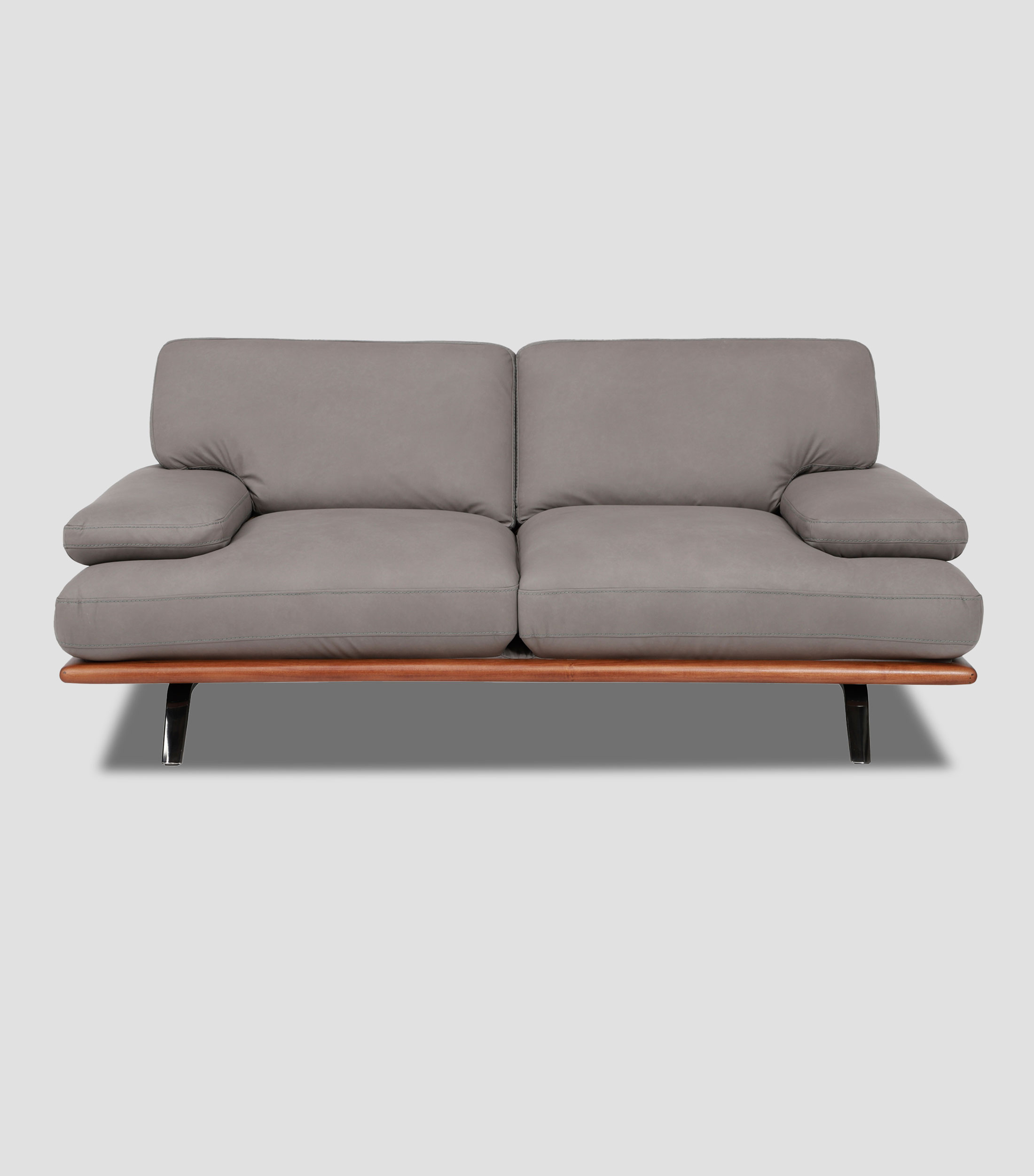 Love Seat en piel Lucens Love Gris