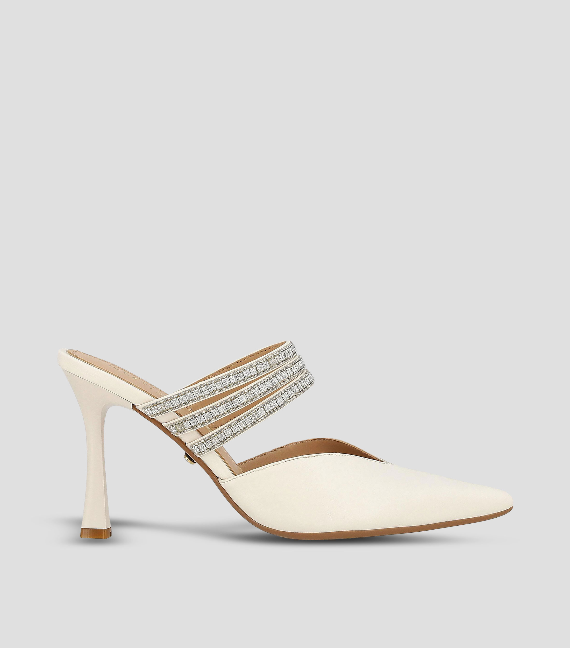 Zuecos casuales tacón alto de aguja lisos Mujer