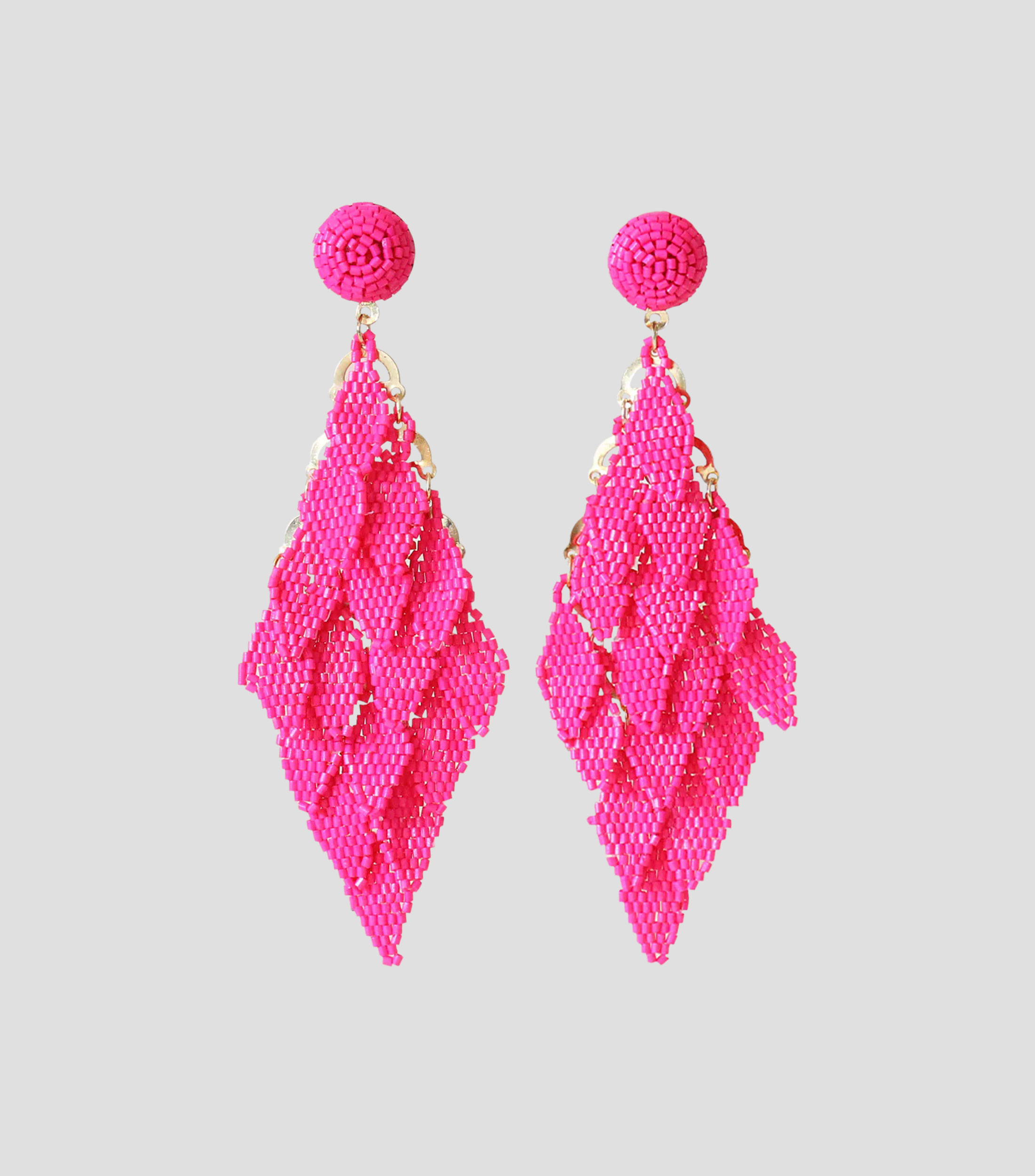 Aretes Rombos Cascada Mujer