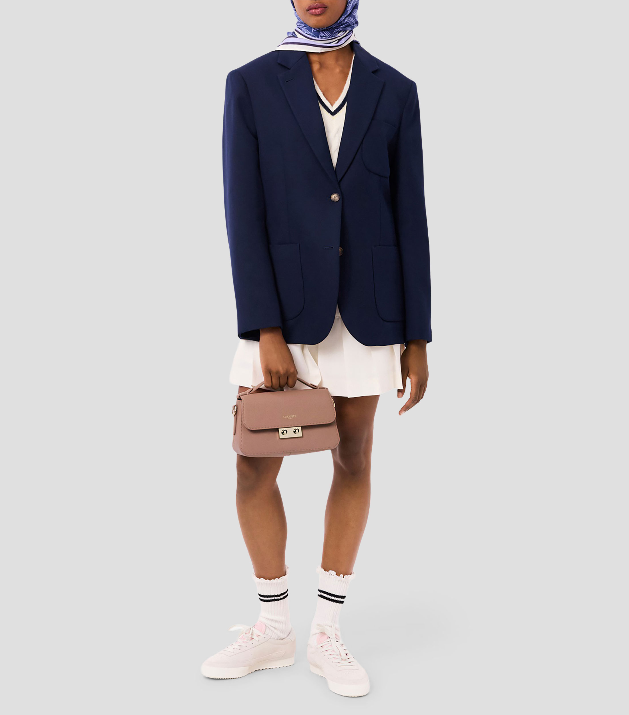 Bolsa crossbody lisa con detalle texturizado Mujer