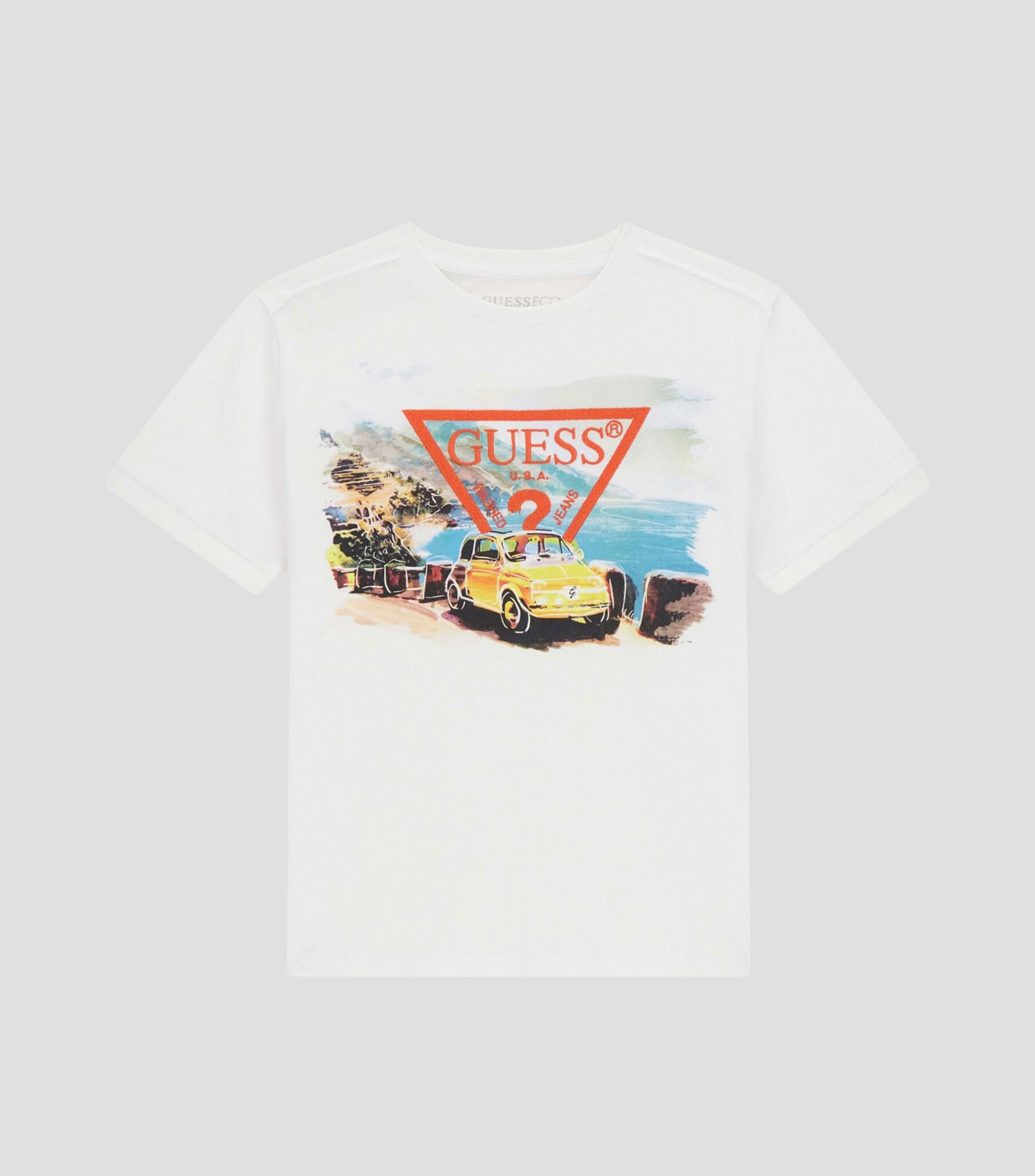 Playera cuello redondo manga corta estampada Niño