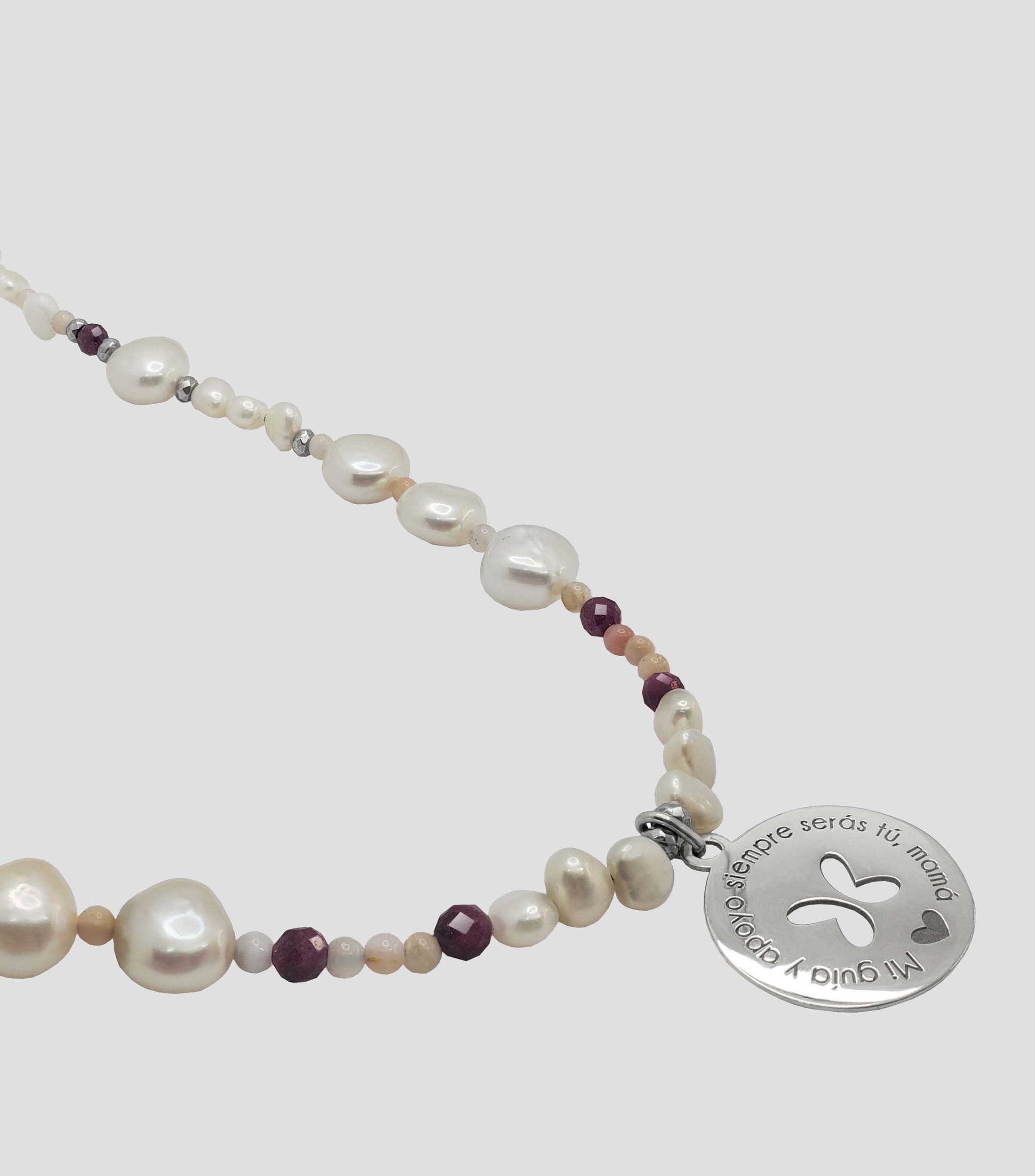 Collar con perlas en plata .925 Mujer