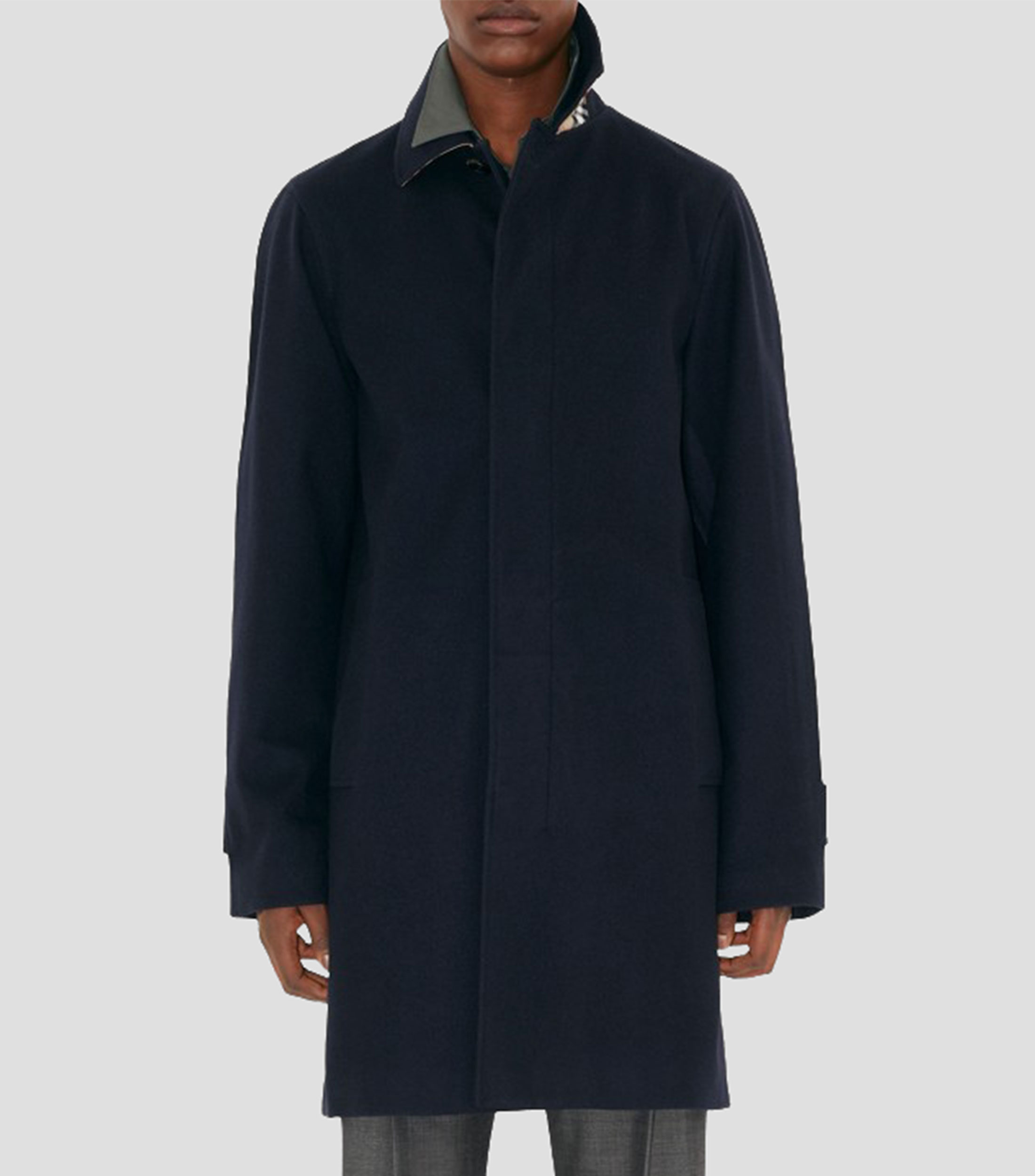 Abrigo midi liso Hombre
