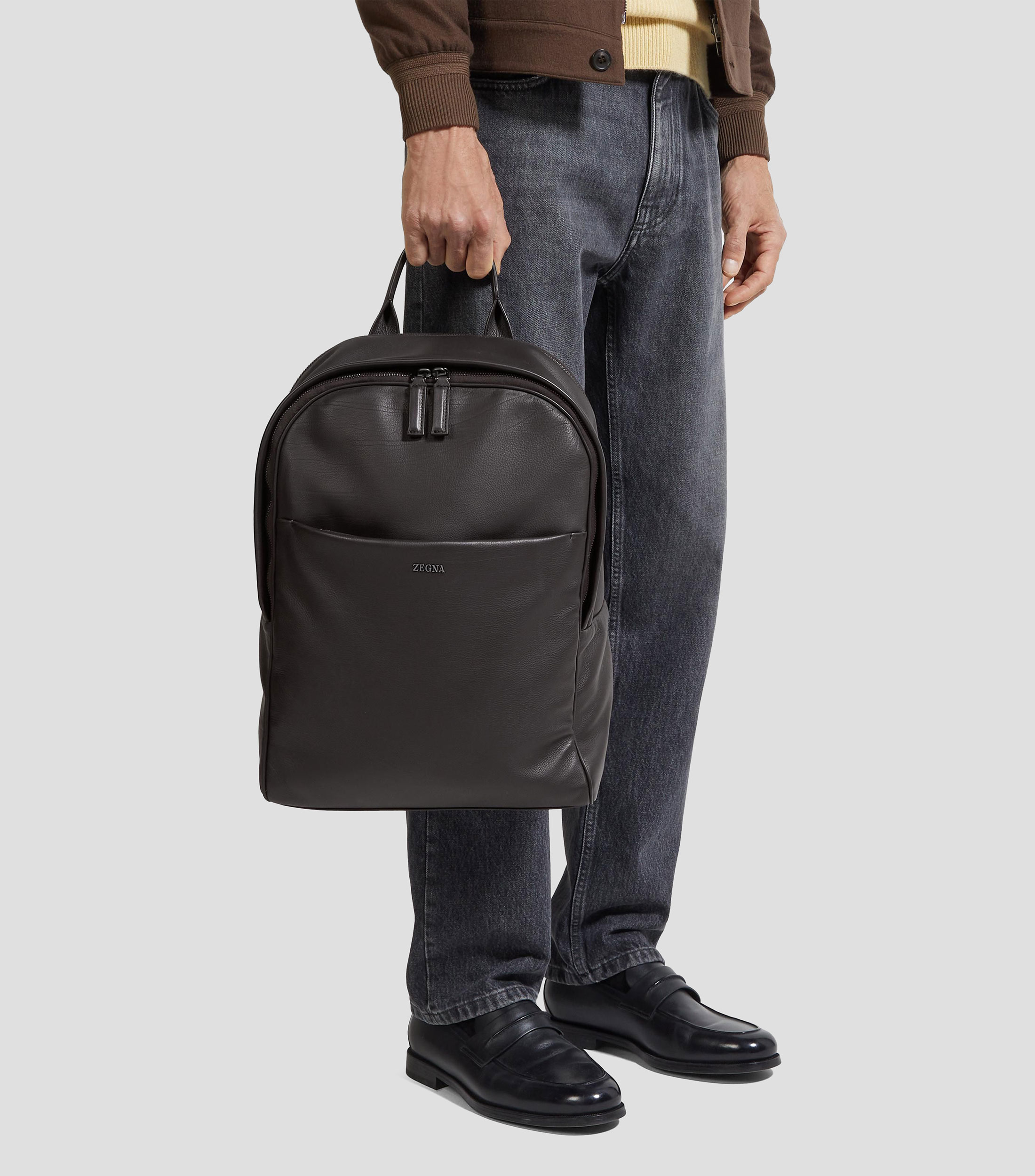 Mochila en piel Secondskin Hombre
