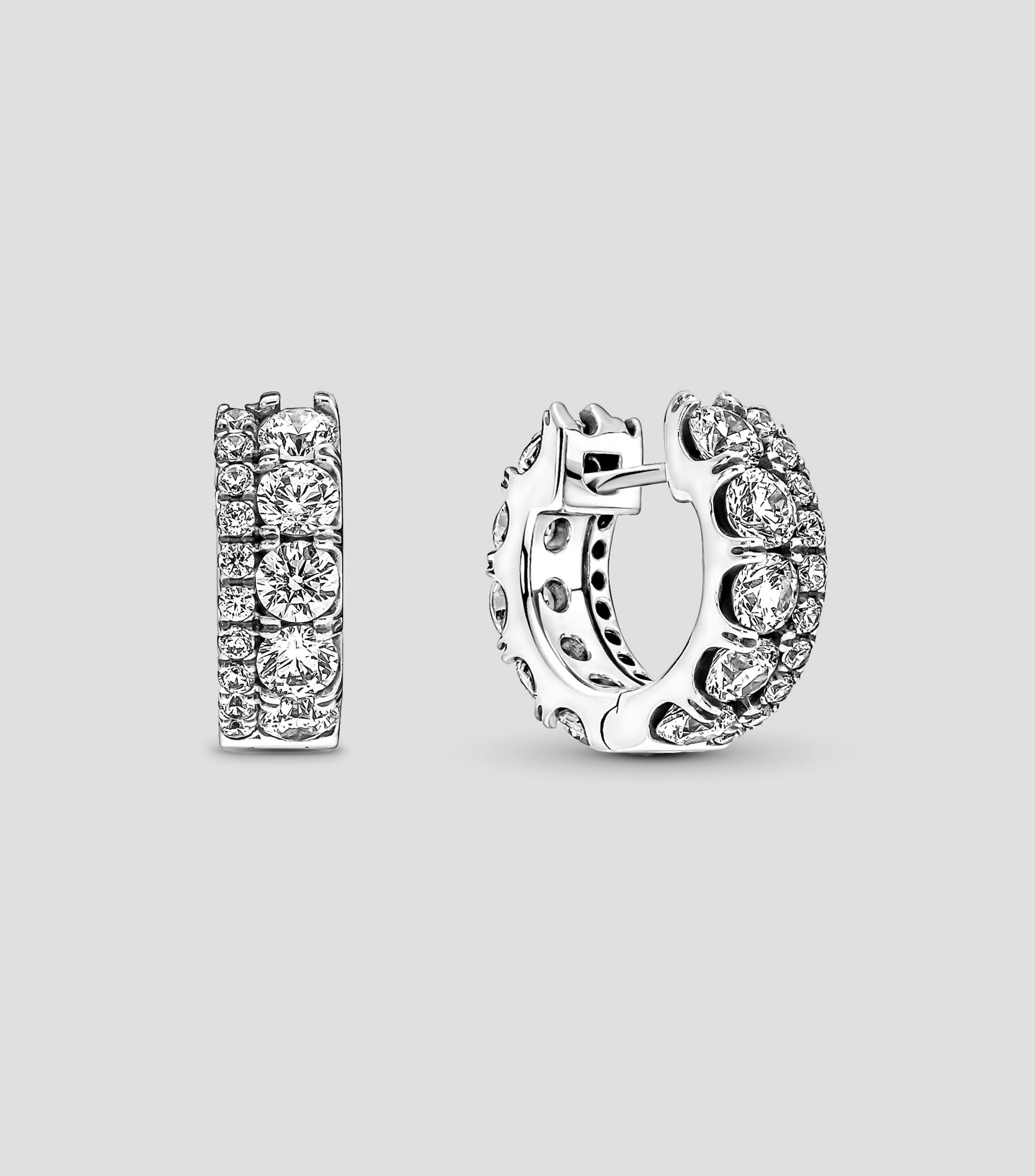 Aretes en Plata .925 con Zirconias Mujer