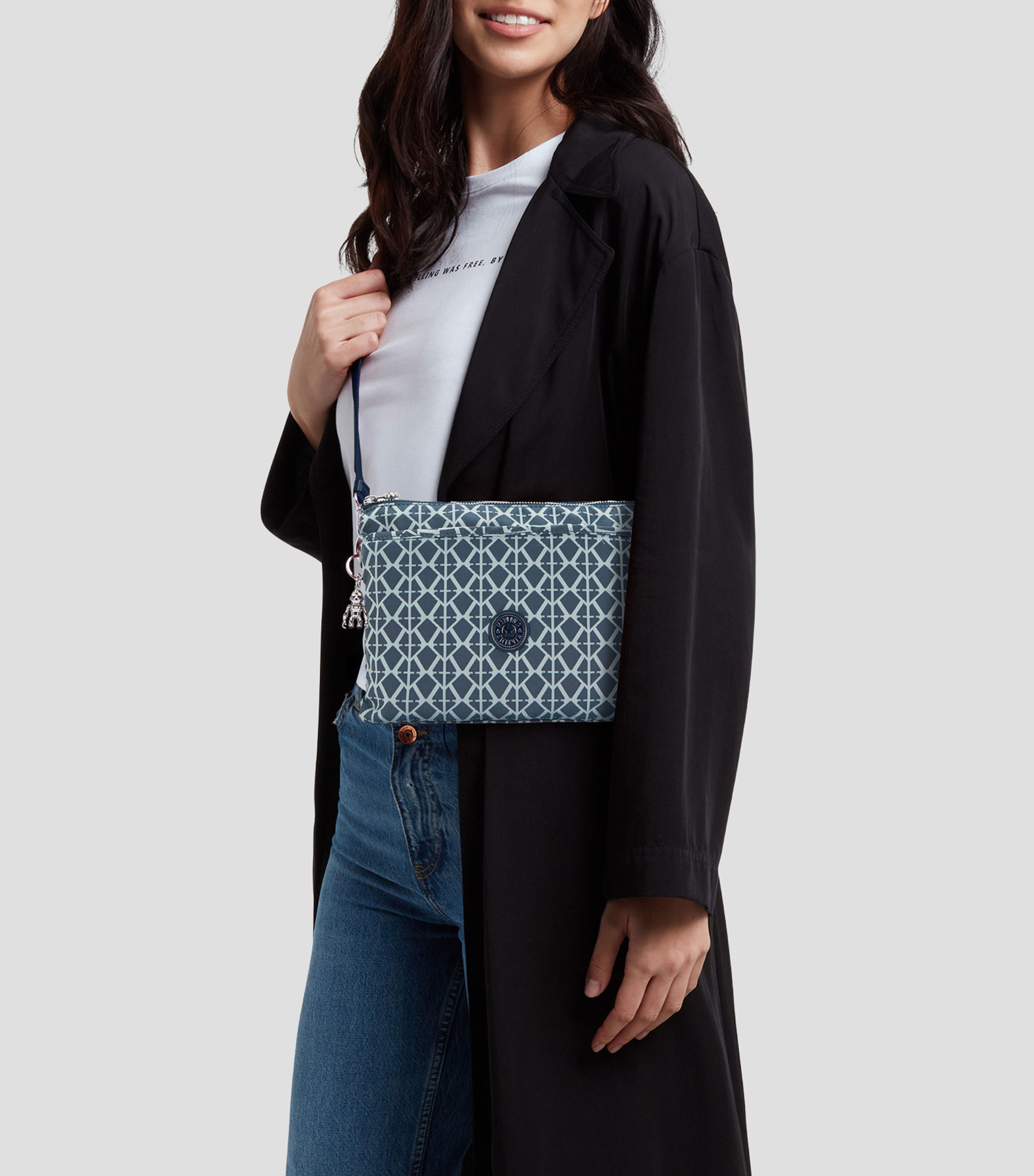 Bolsa crossbody azul Riri estampada Mujer