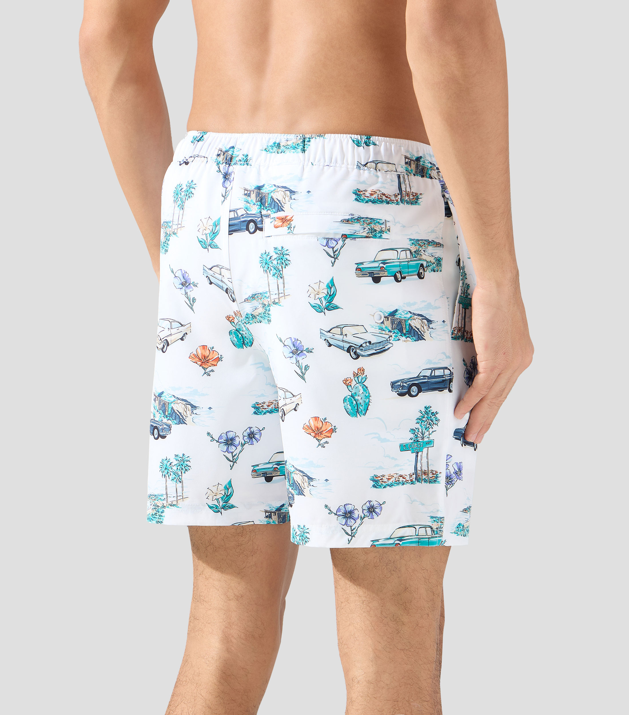 Traje de baño largo estampado Hombre