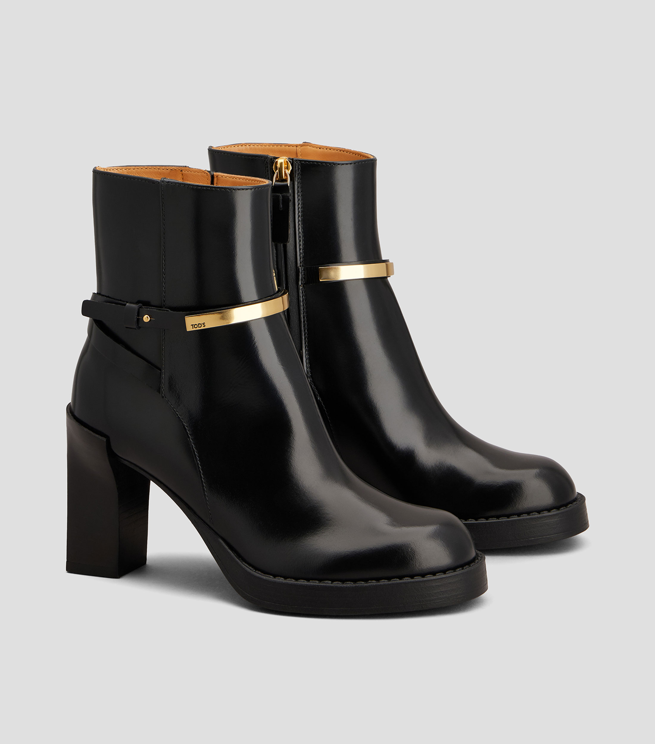 Botas tacón alto ancho Gomma T80 en piel Mujer