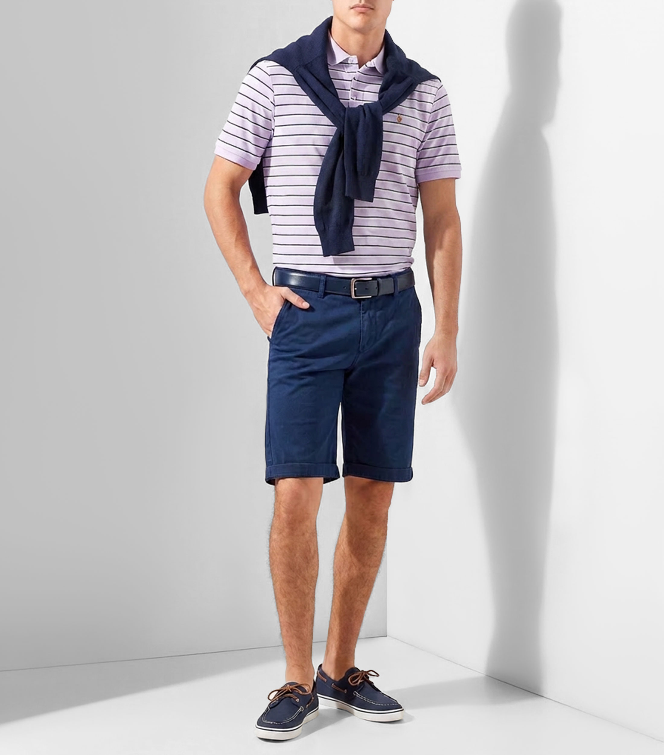 Playera polo manga corta rayas Hombre