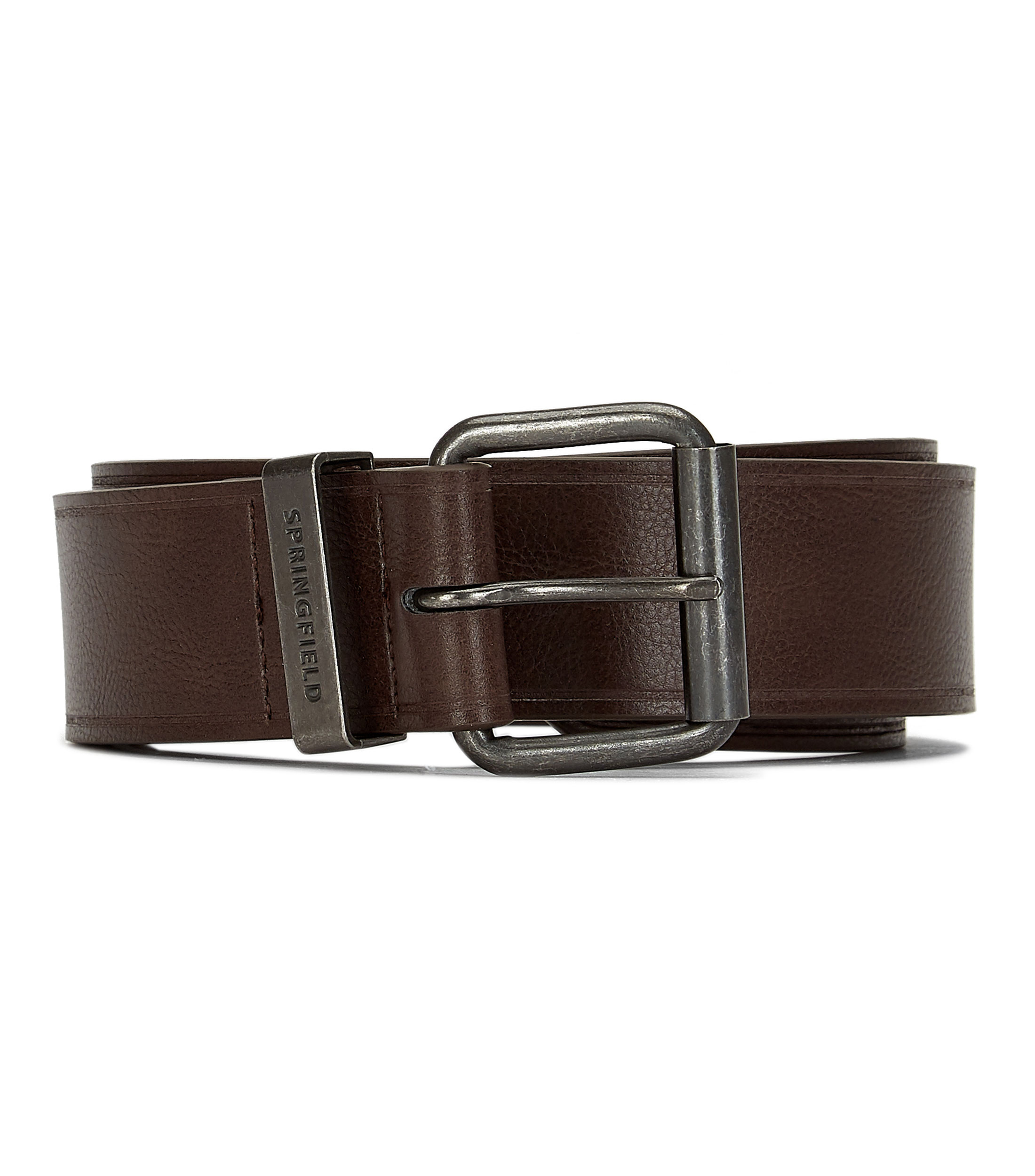 SPRINGFIELD Cintura Elas Kakhi Stich Belt da uomo, cachi scuro, 0