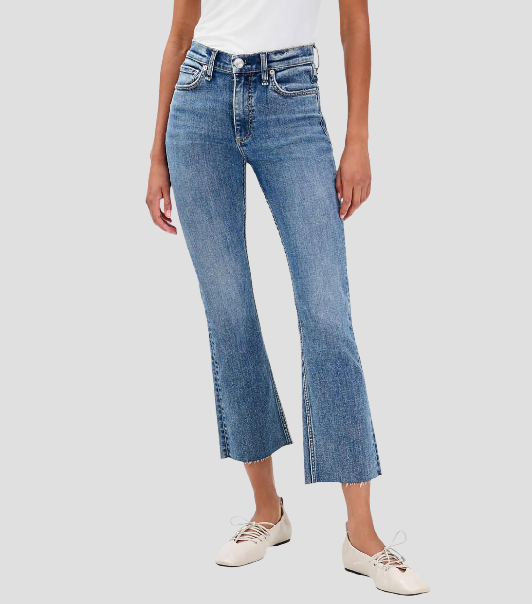 Jeans capri flared Mujer