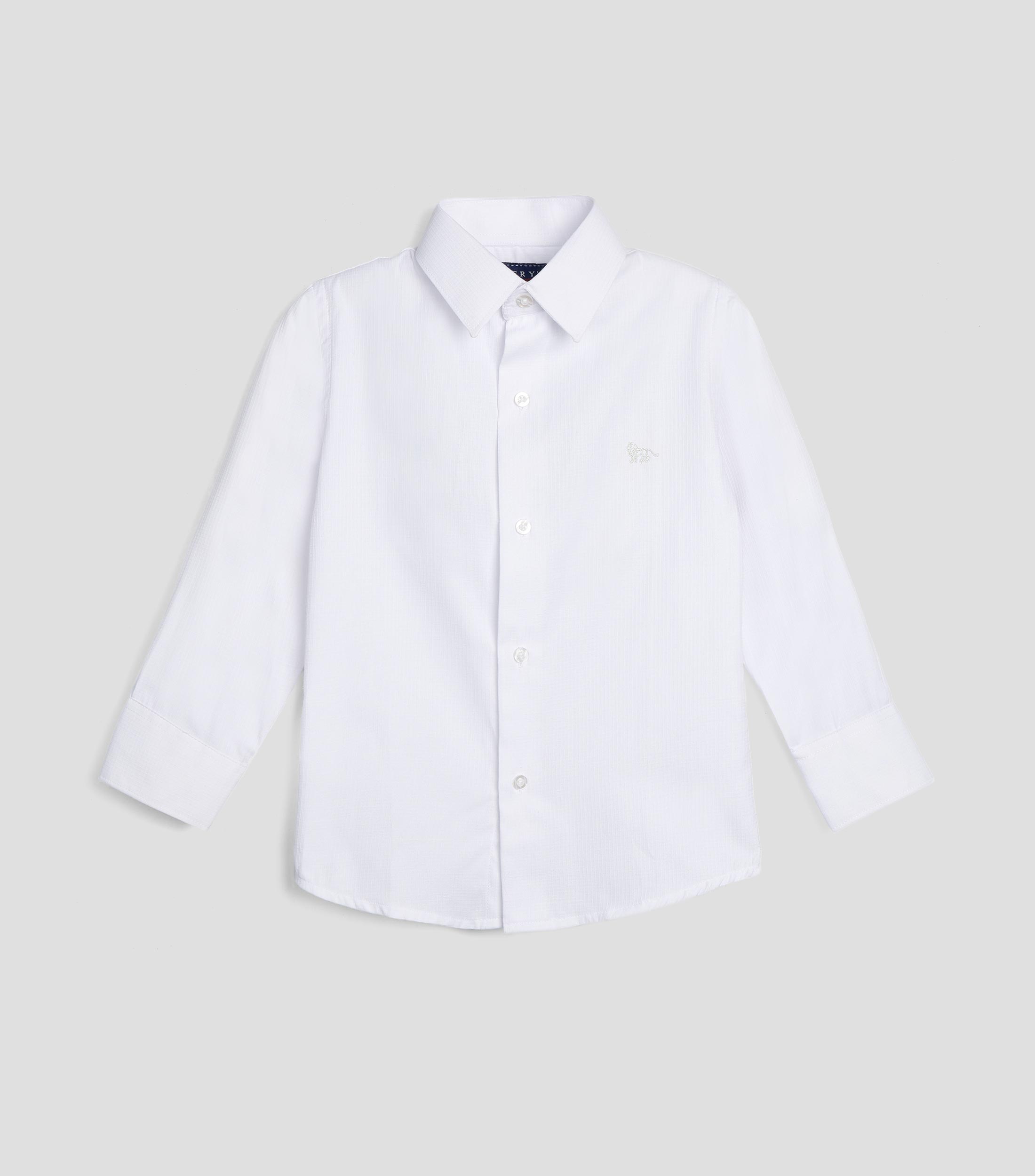 Camisa de vestir con microdiseños manga larga Niño