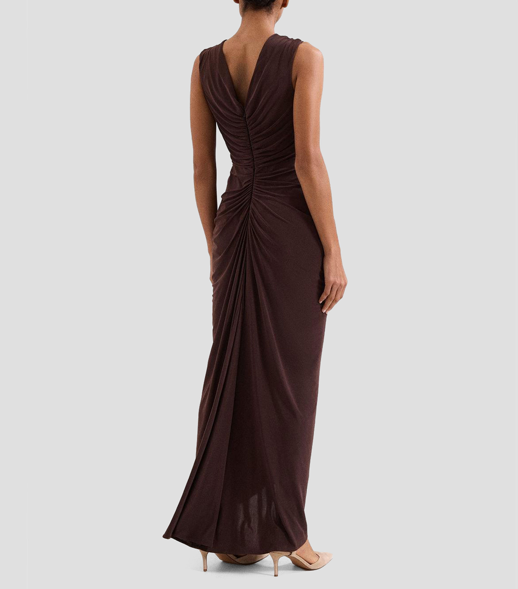 Vestido largo liso Delaney Mujer