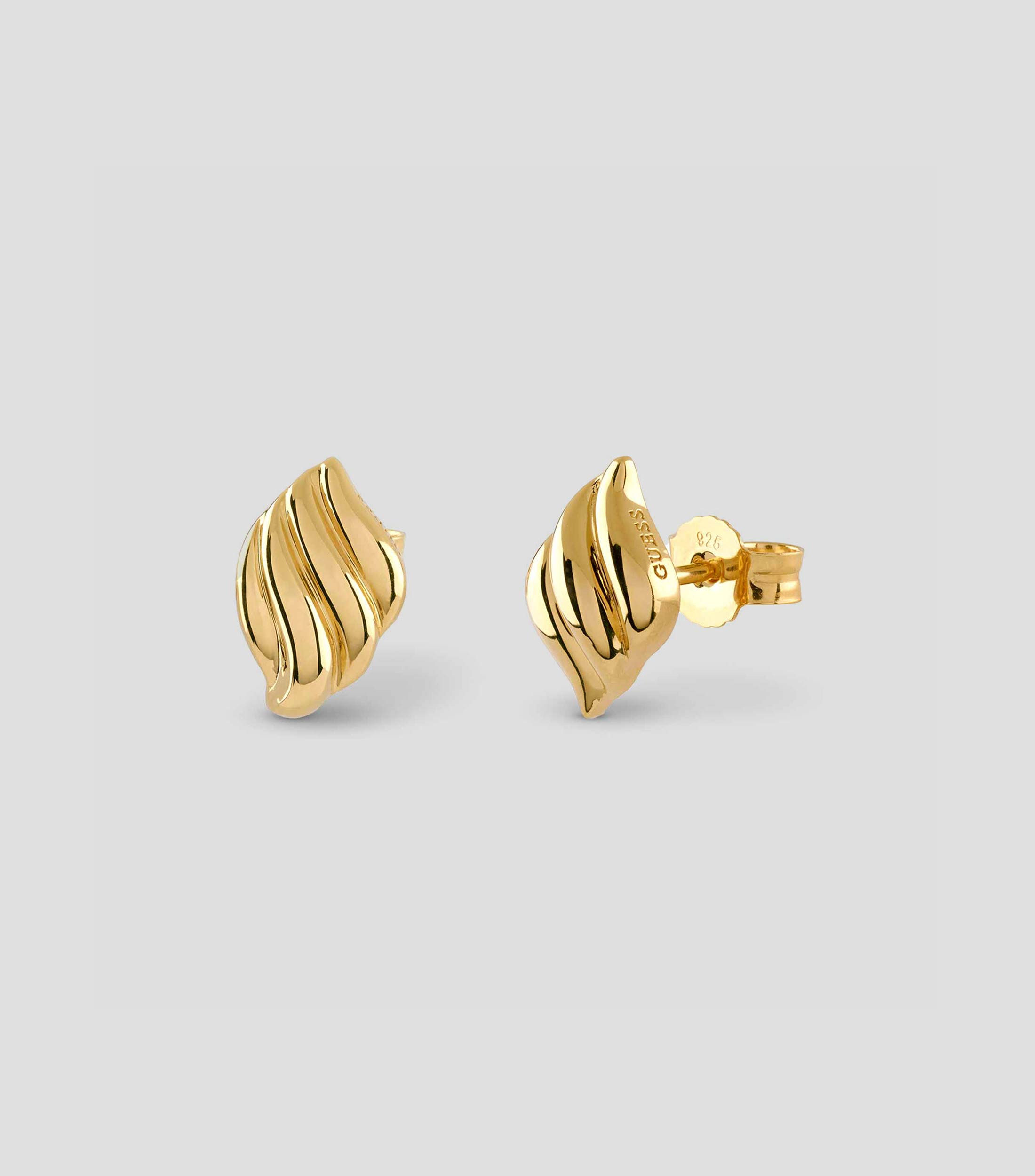 Aretes en plata con ondas Mujer