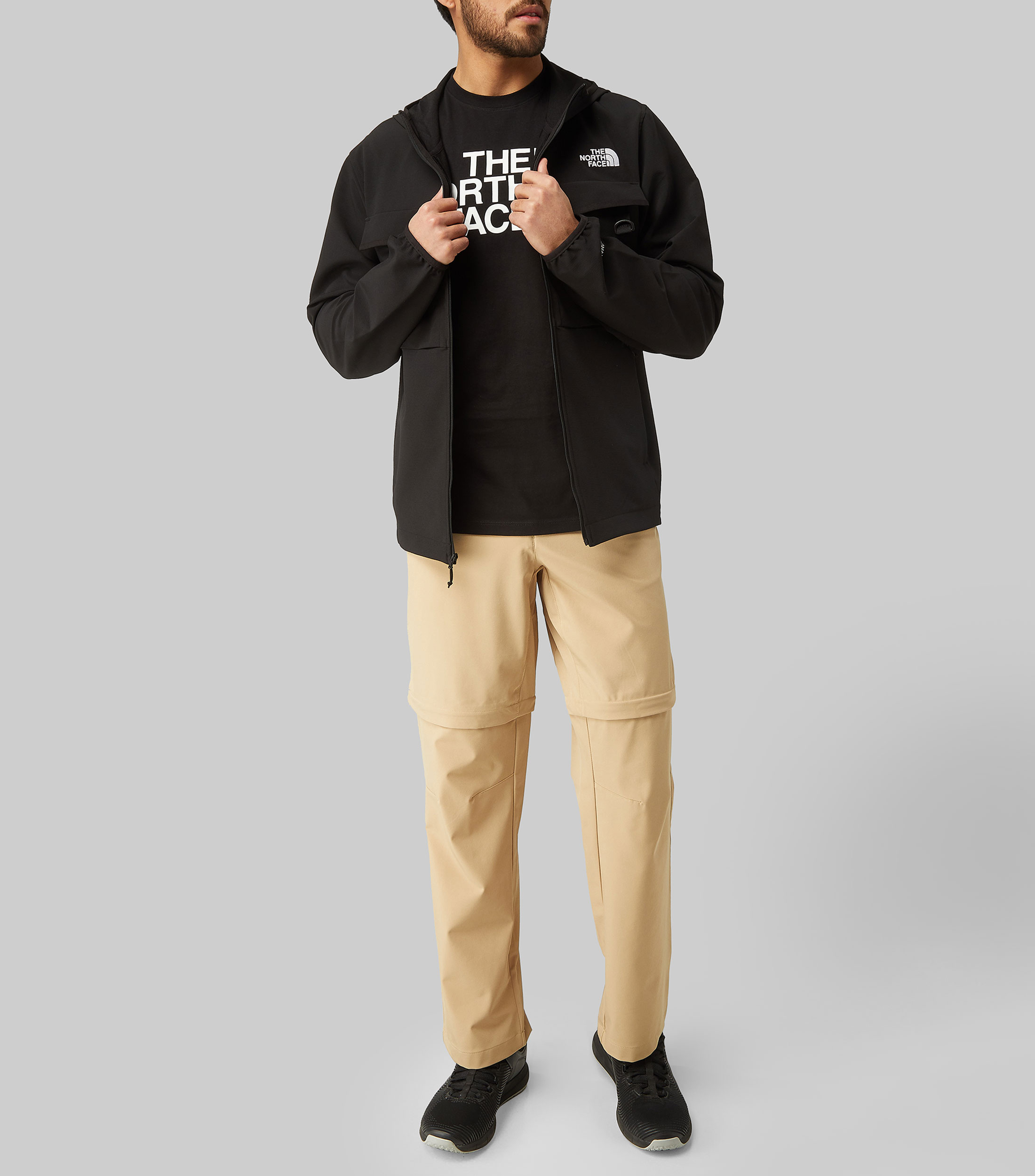 Pantalon solido con logotipo tonal Hombre