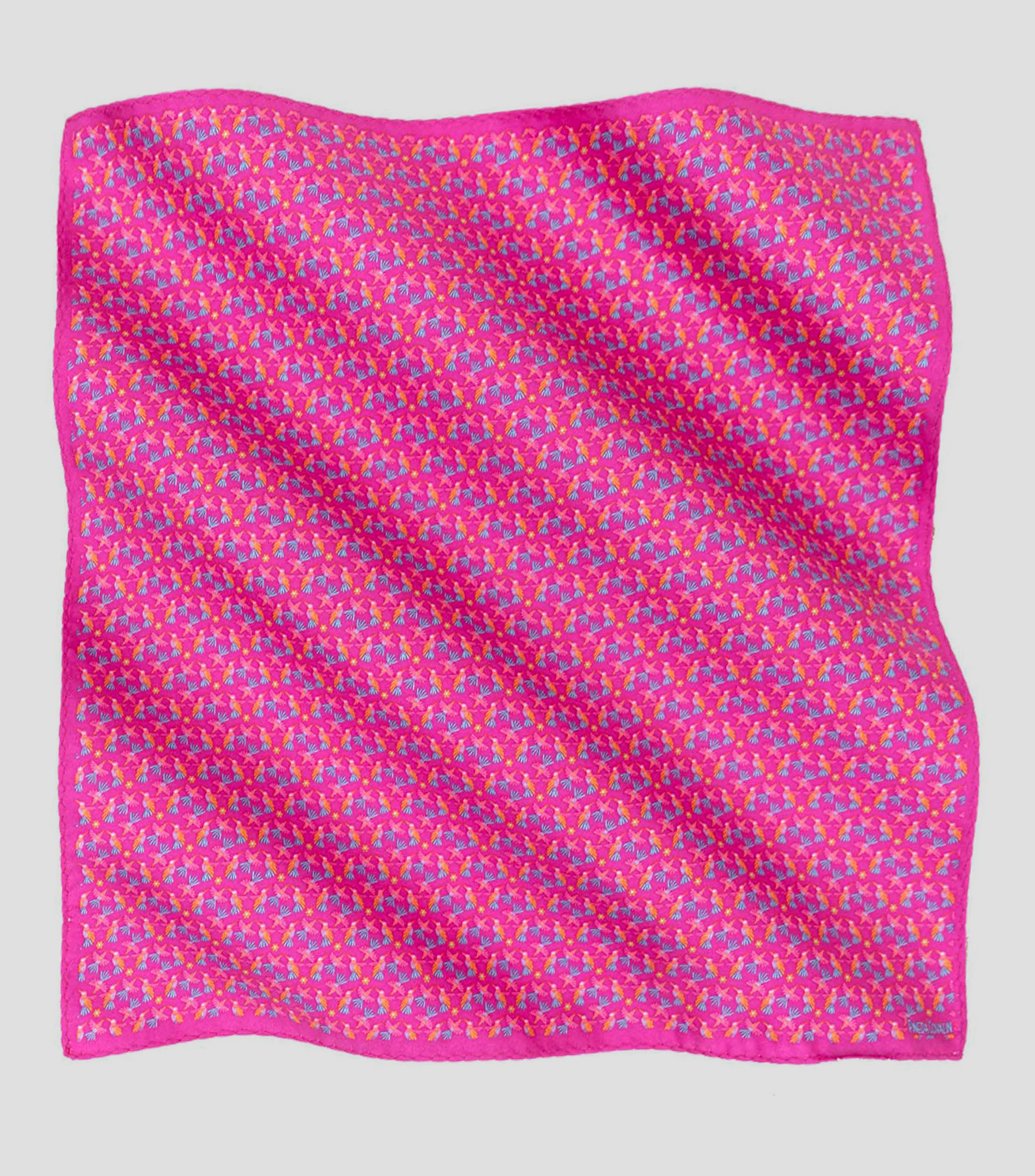 Panuelo de seda fucsia Colibri Hombre