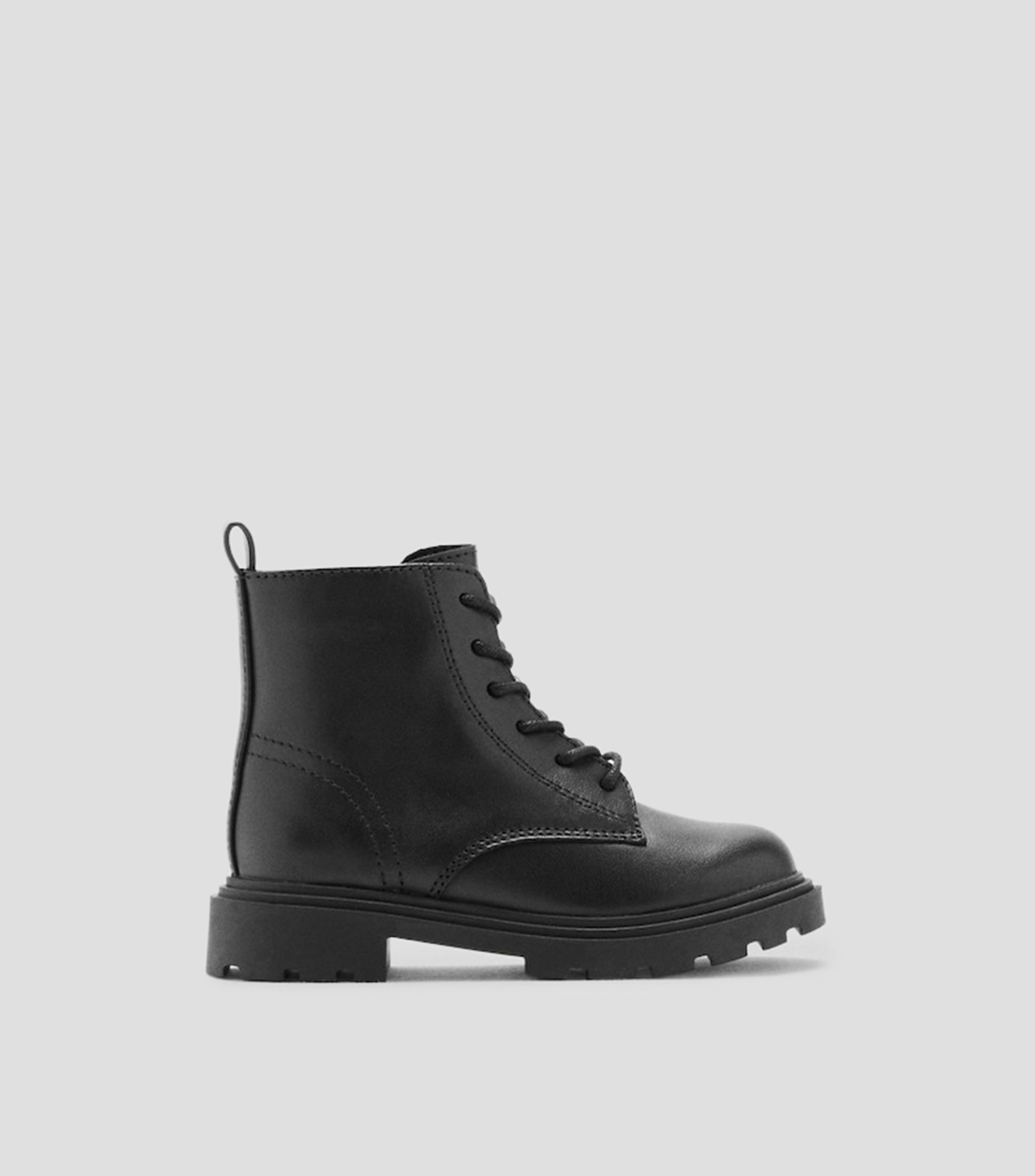 Botas combat medias en piel bovina Niña