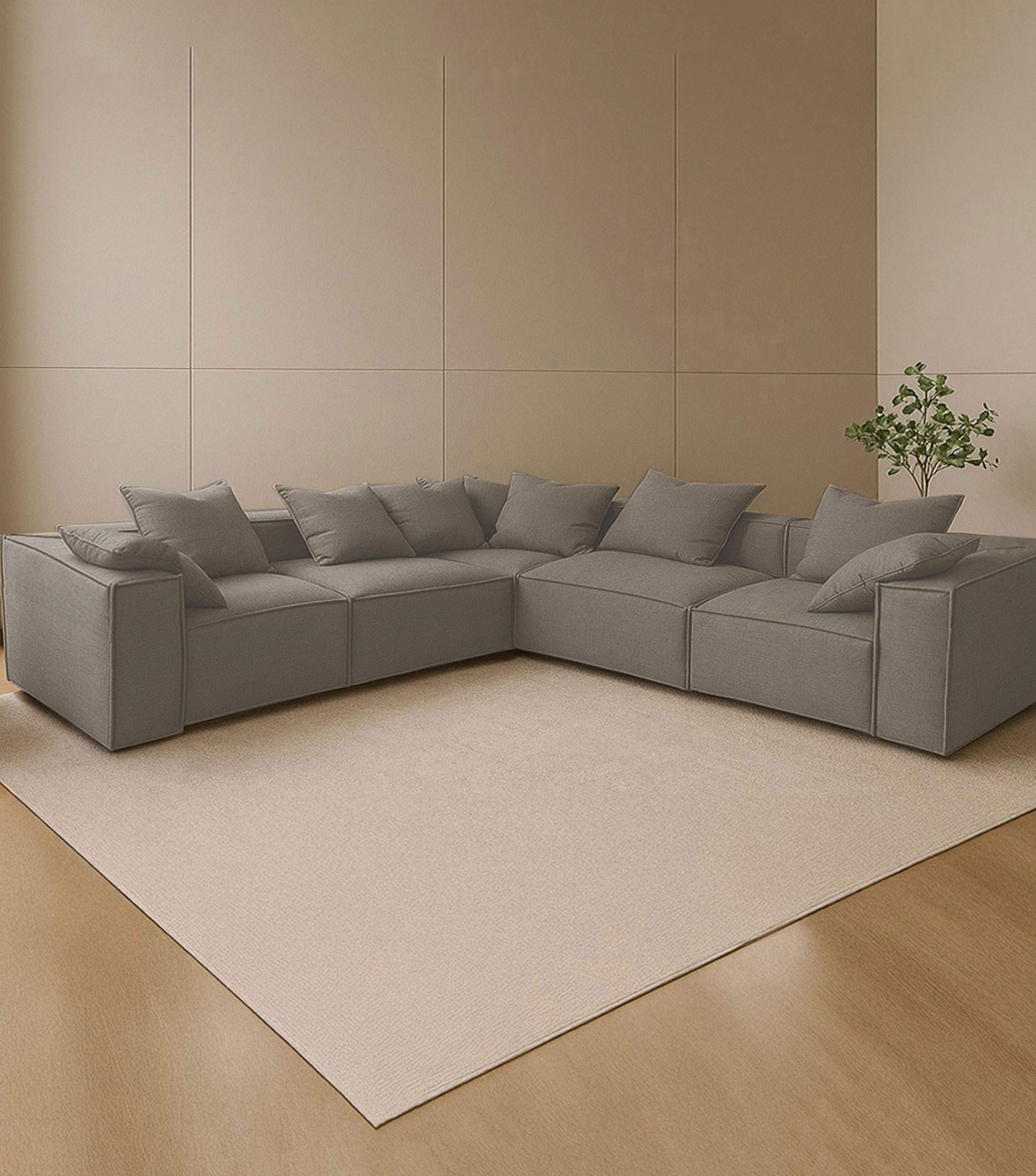 Sillón esquinero Lucca gris
