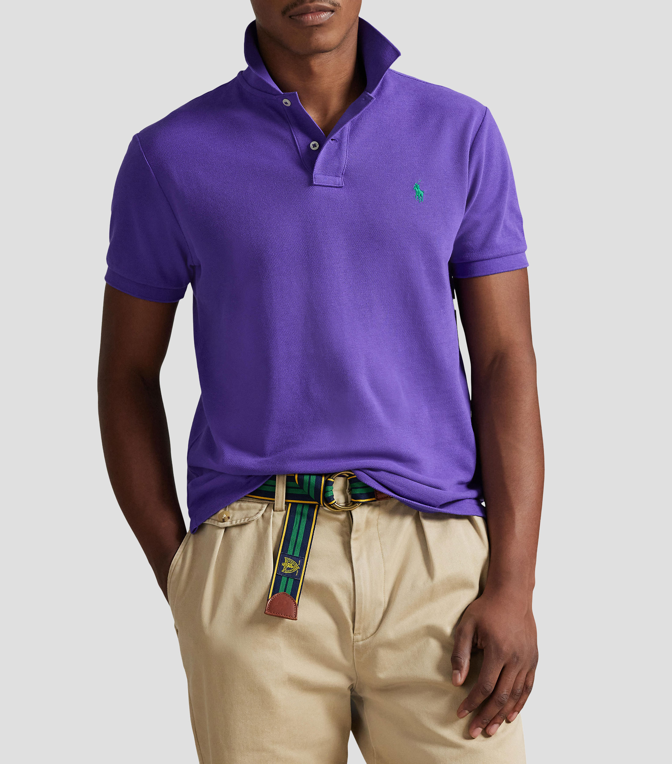 Playera polo manga corta lisa Hombre