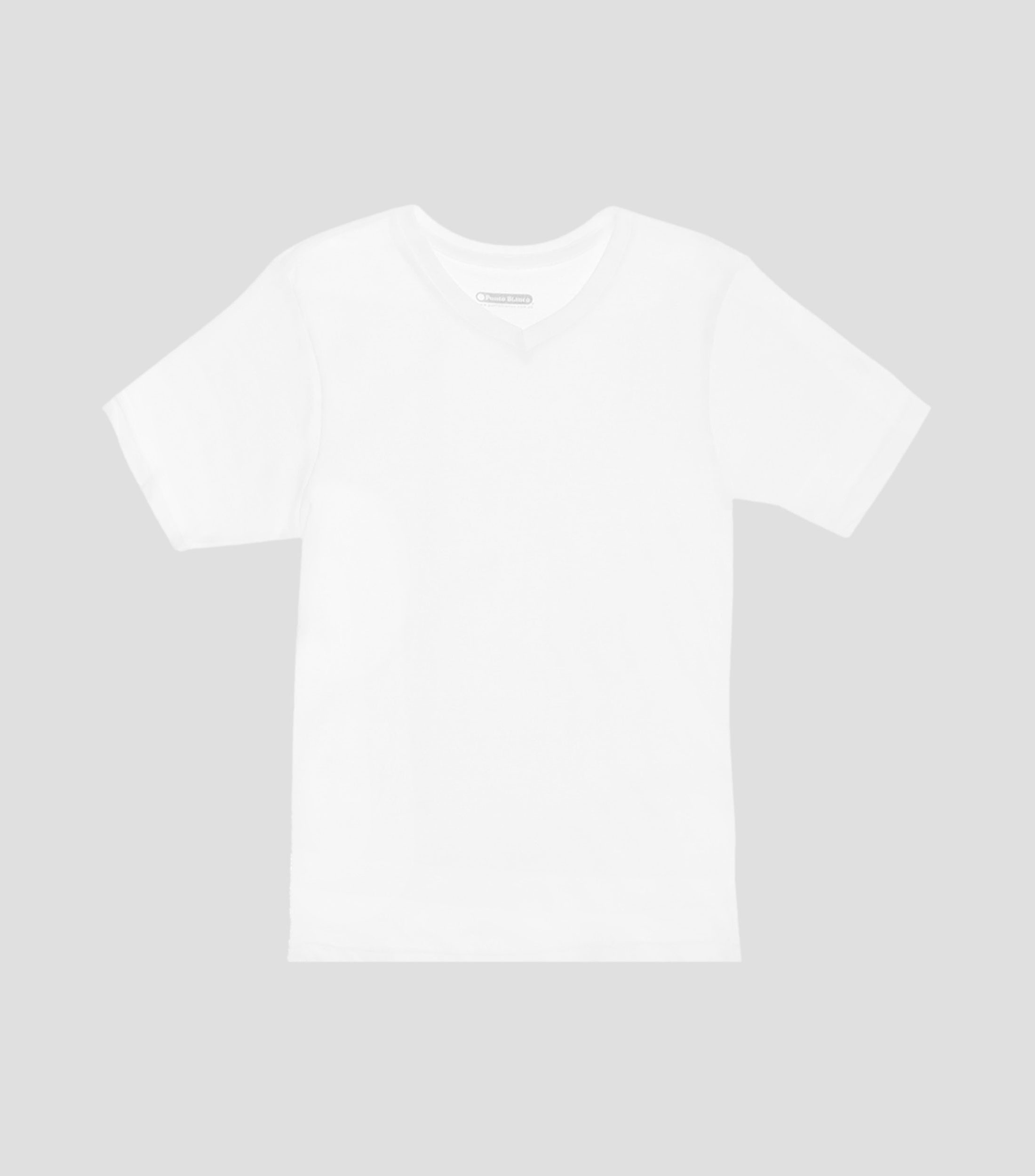 Playera cuello V manga corta lisa Niño