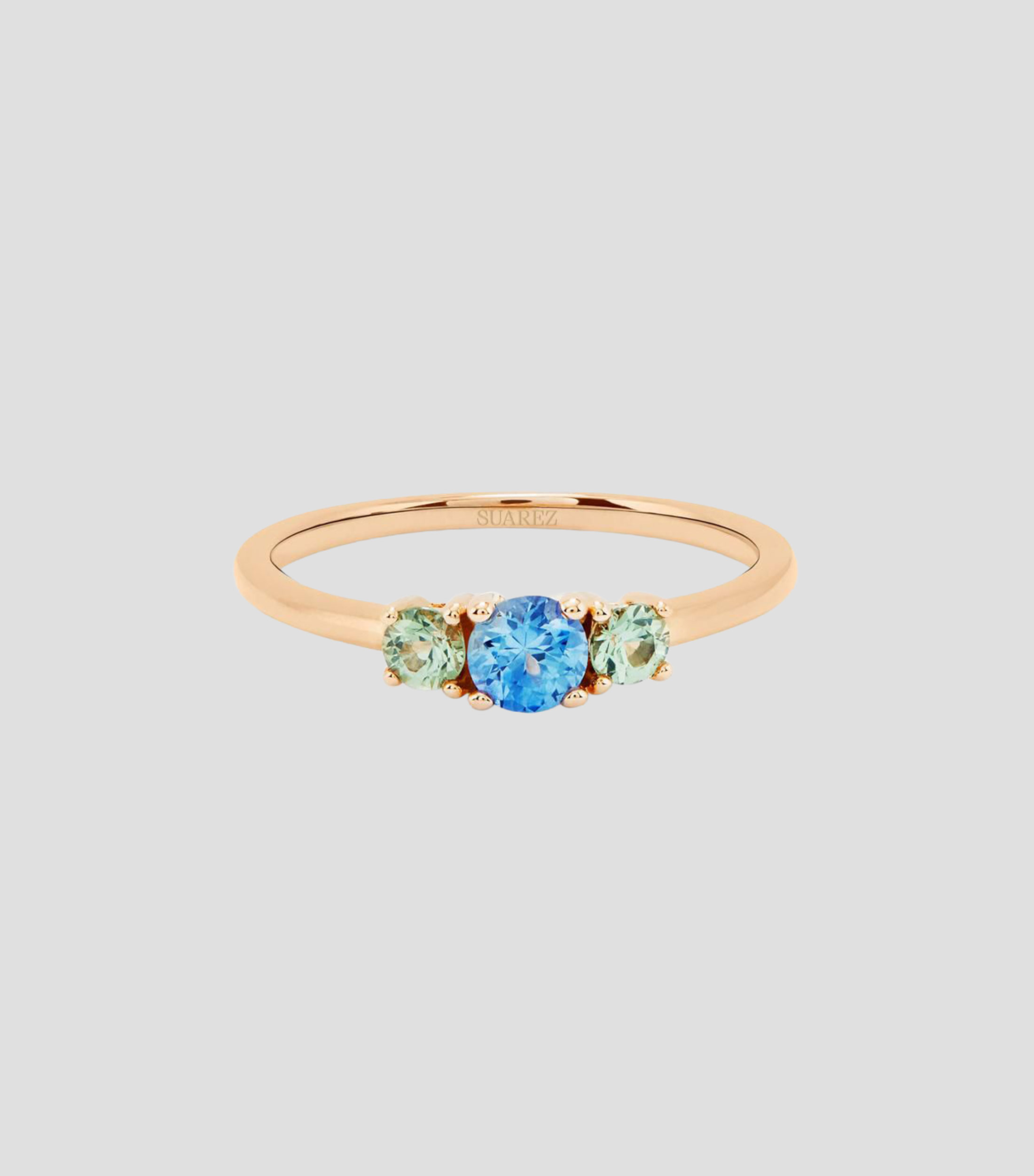 Anillo en oro rosa de 18 kilates Frida con zafiro Mujer