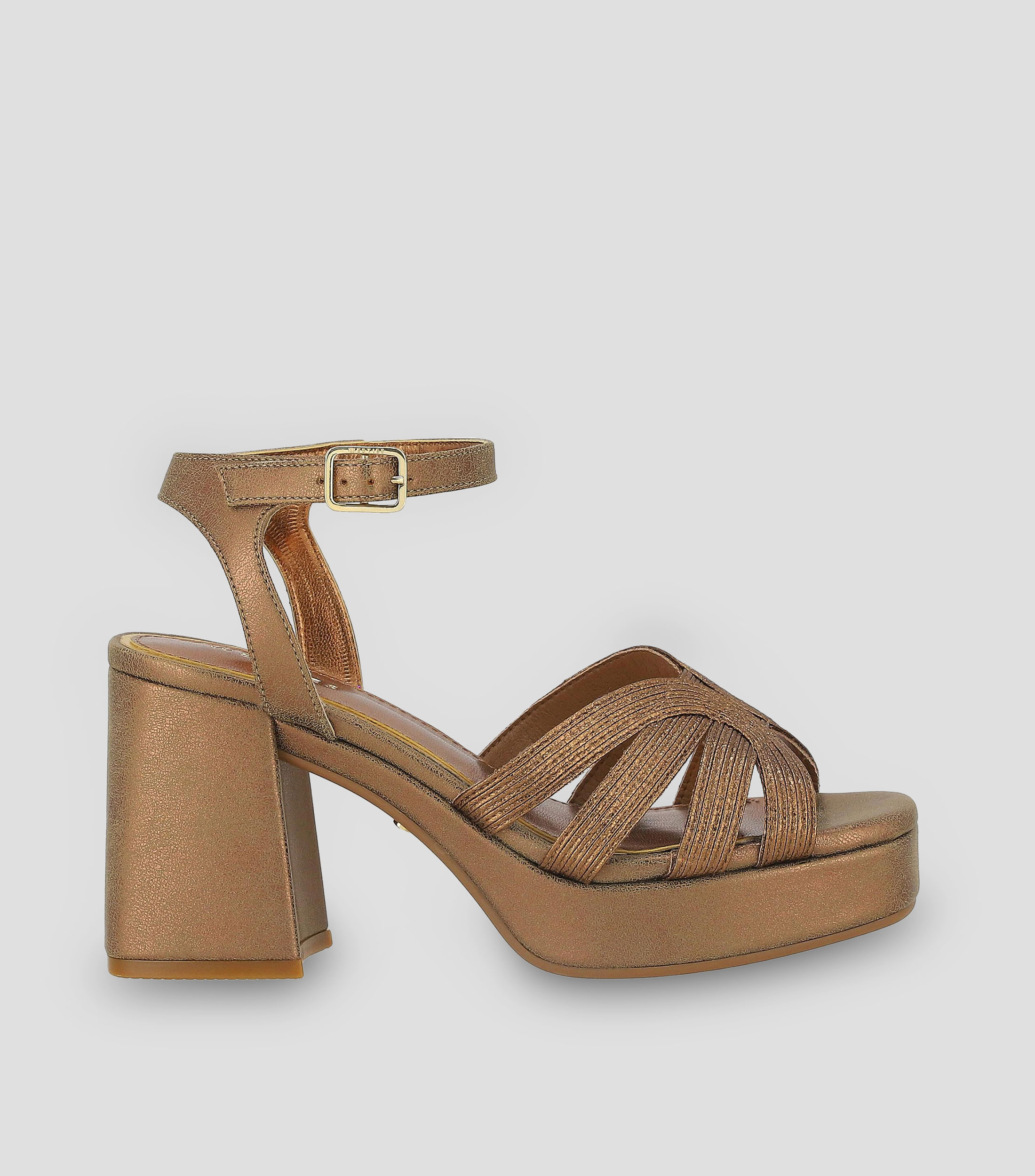 Sandalias con tacón ancho de 7 cm Mujer